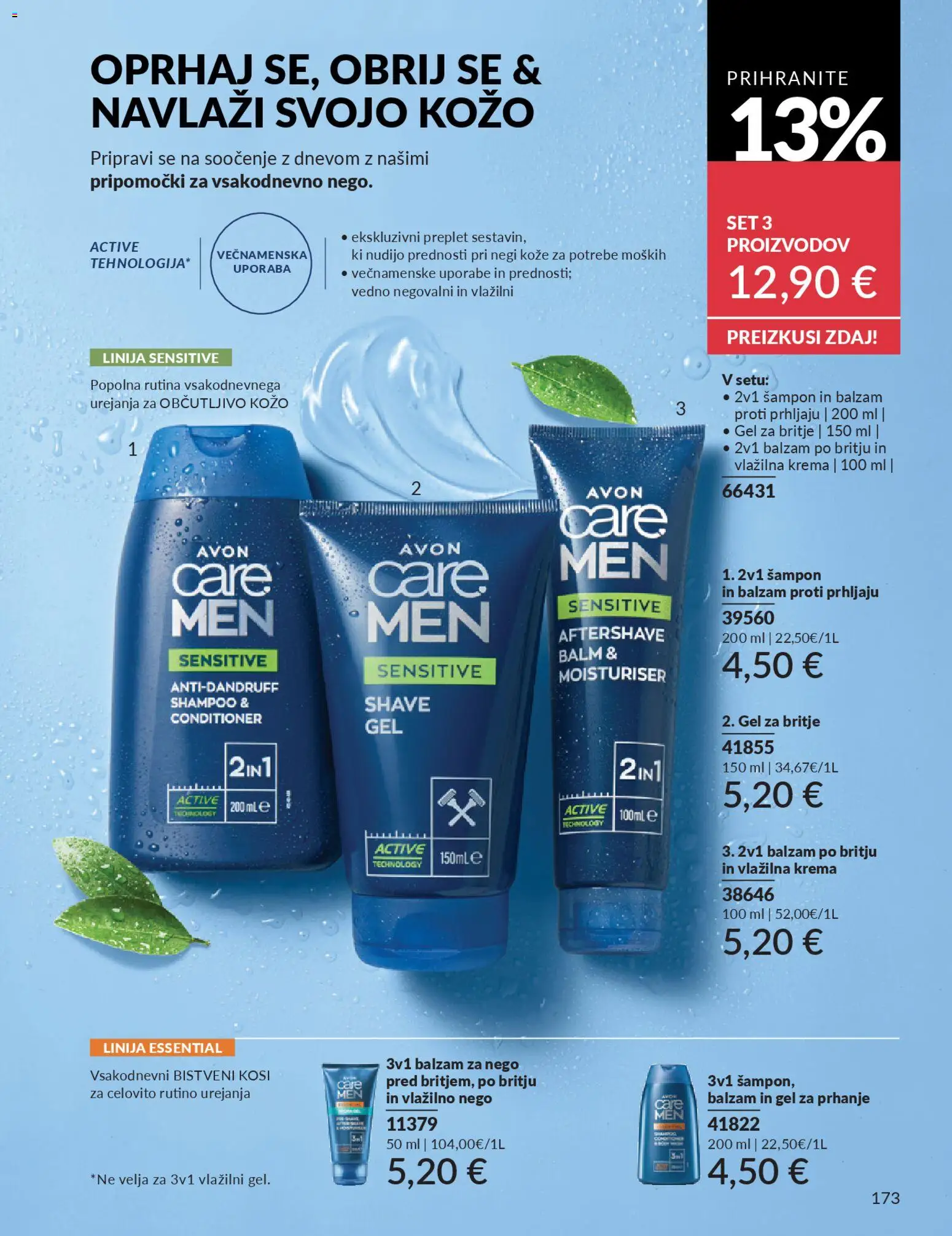 Novi Avon katalog ponudbe – veljaven od 29.12.2025 | Stran: 173 | Izdelki: Gel za prhanje, Gel za britje, Sampon, Krema
