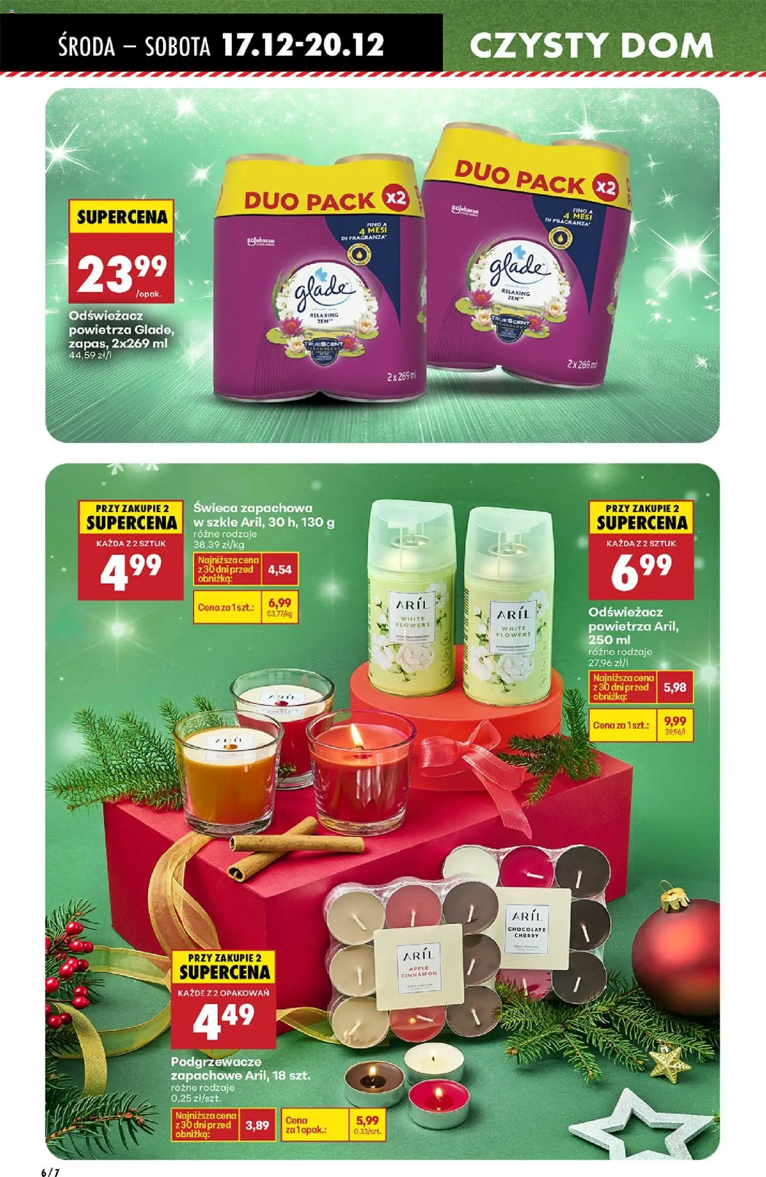 Biedronka gazetka - Drogeria Cleaning od 17.12.2025 | Strona: 6 | Produkty: Odświeżacz, Odświeżacz powietrza, Aril odświeżacz