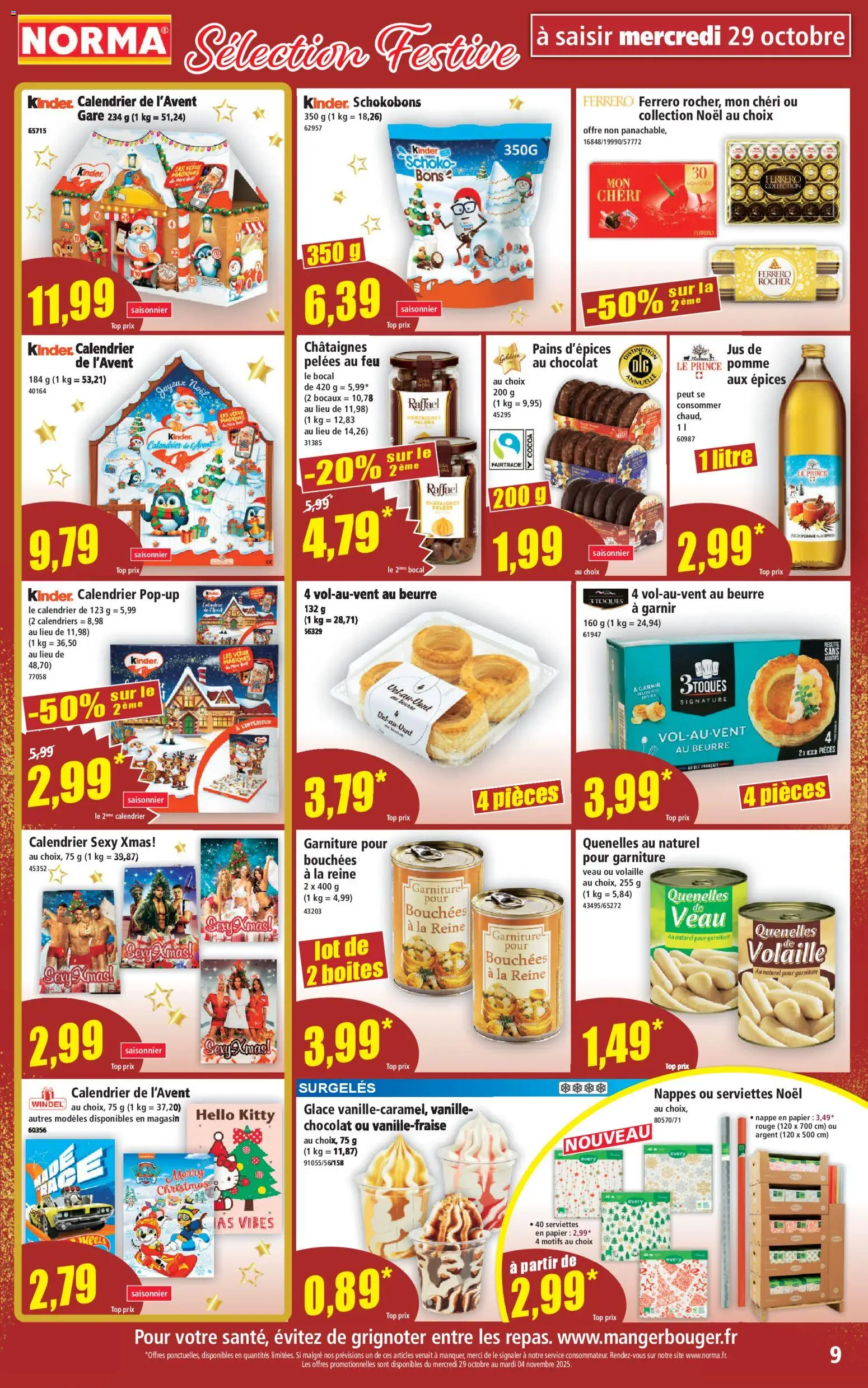 {H1} | Page: 9 | Produits: Pomme, Calendrier, Calendrier de l'avent, Jus