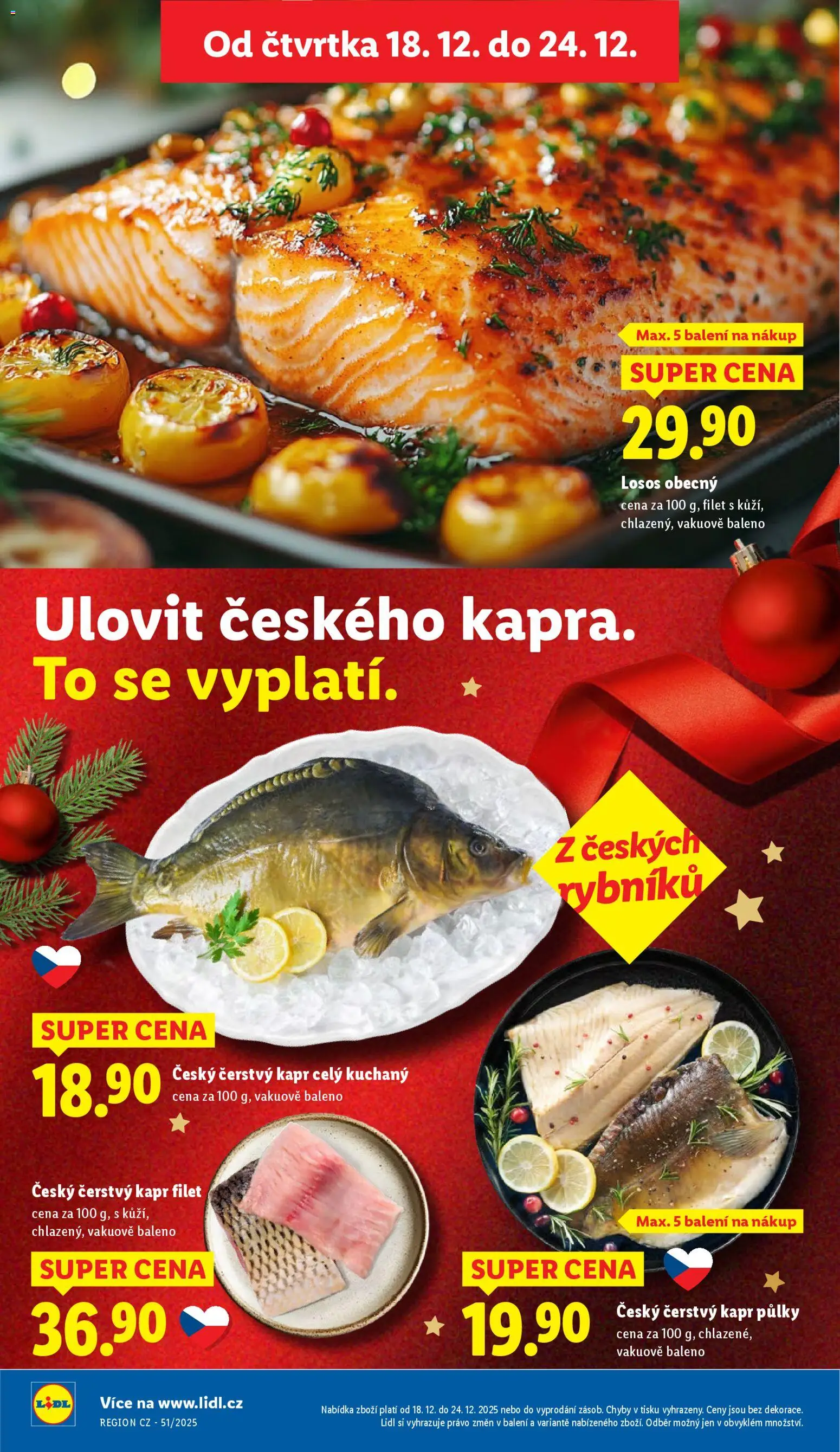 Lidl leták od 18.12.2025 | Strana: 16 | Produkty: Losos, Filet, Kapr