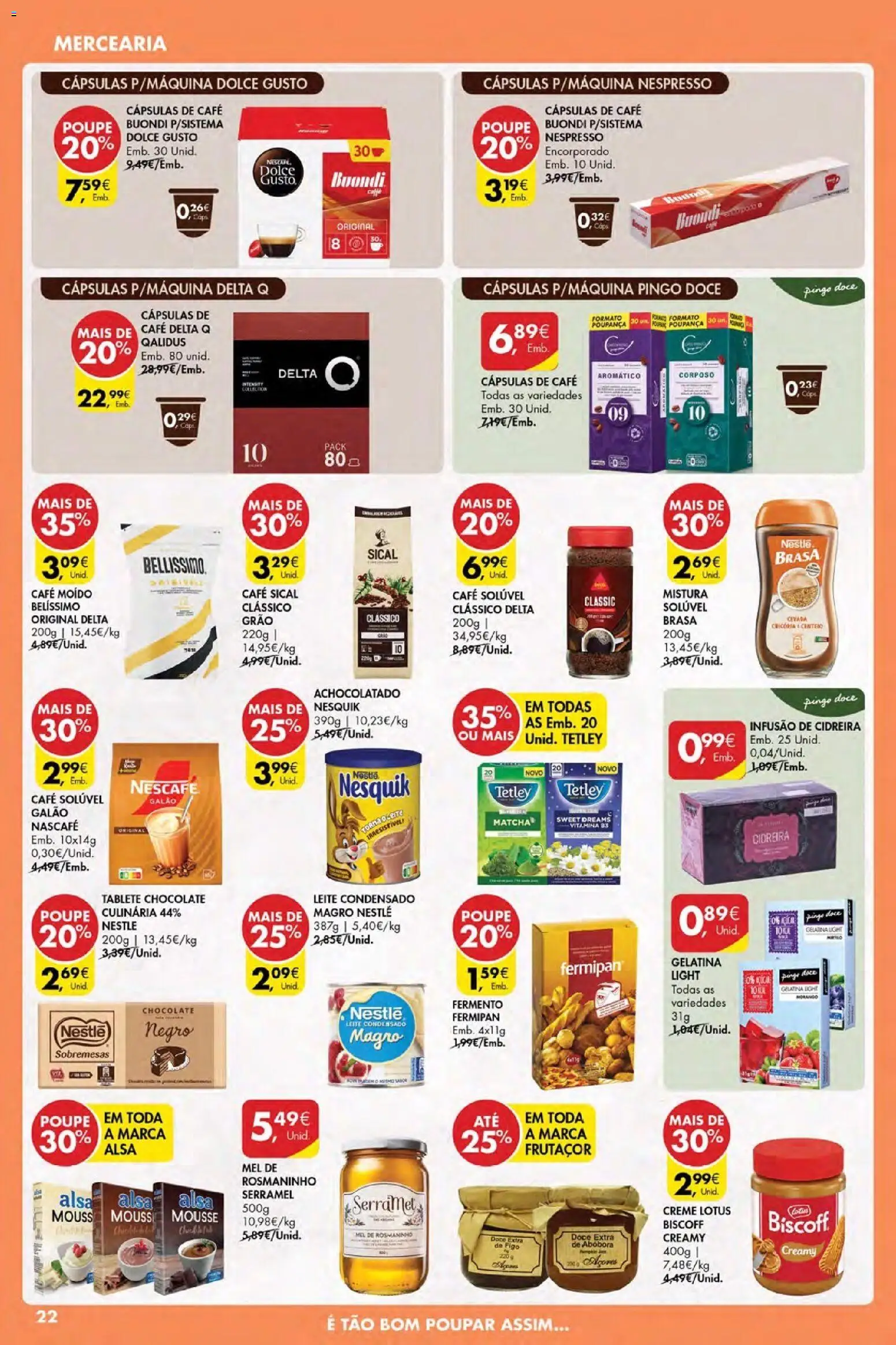 Pingo Doce Poupe Esta Semana Açores │ válido de 02.04.2026 | Página: 22 | Produtos: Gelatina, Leite, Café, Chocolate