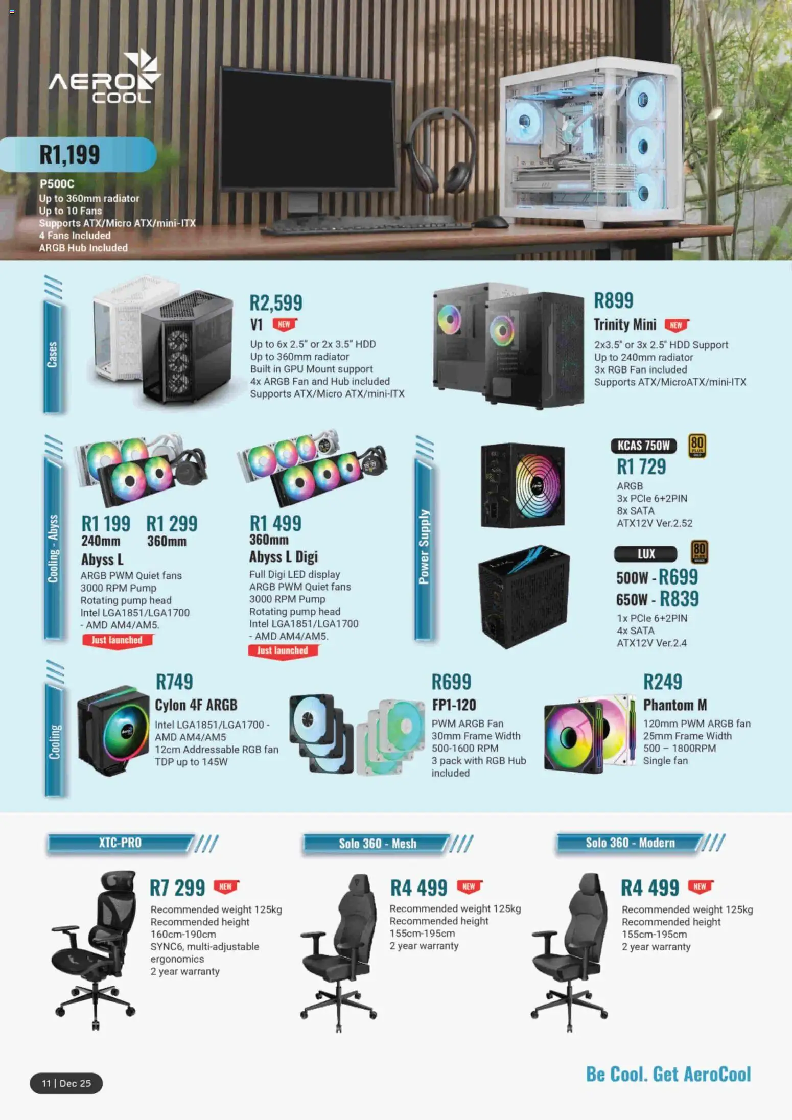 New Computer Mania catalogue – valid from 01.12.2025 | Page: 12 | Products: Frame, Fan, Radiator
