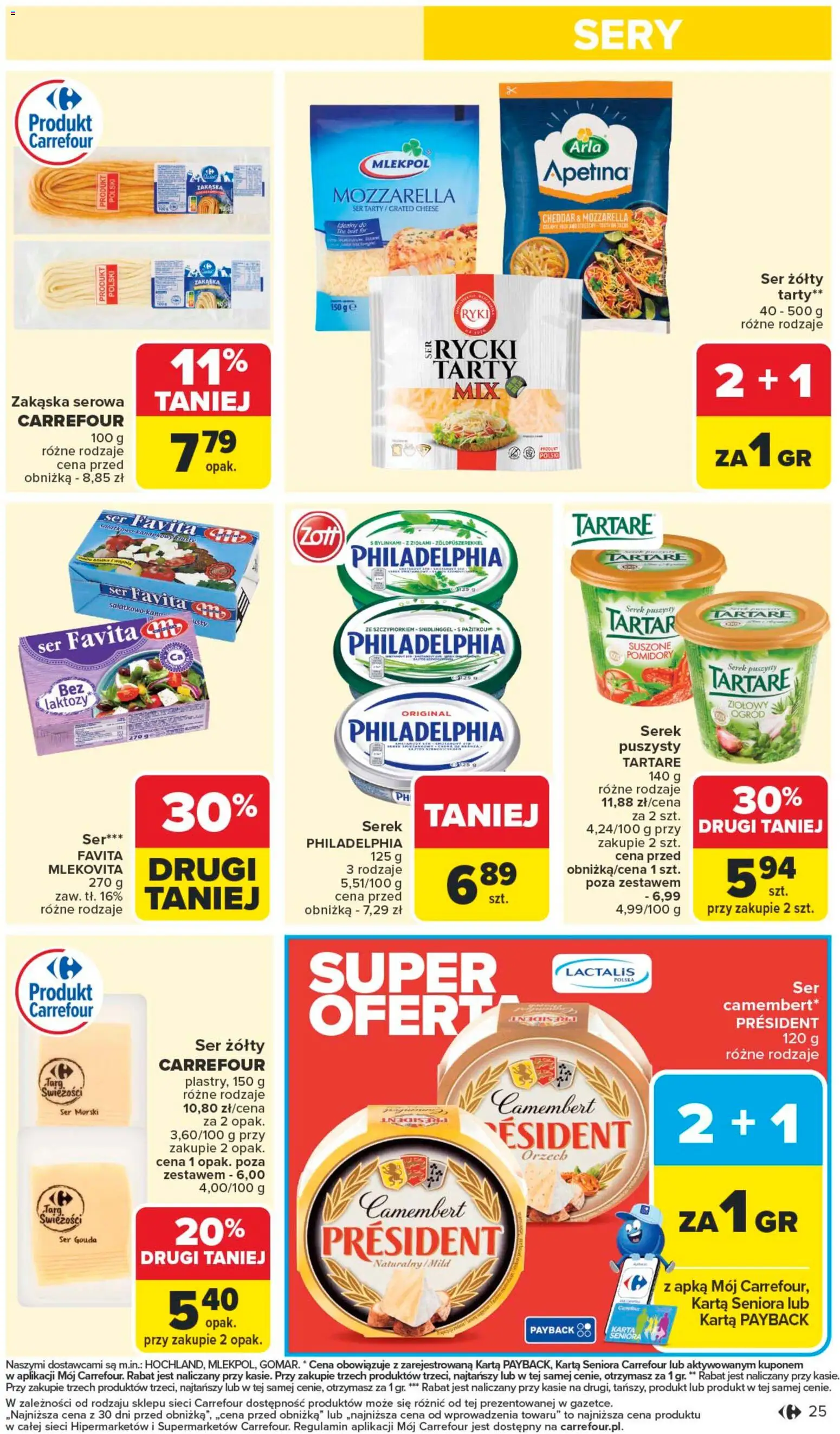 Carrefour Gazetka od 10.11.2025 | Strona: 27 | Produkty: Ser żółty, Karta, Sery, Cheddar