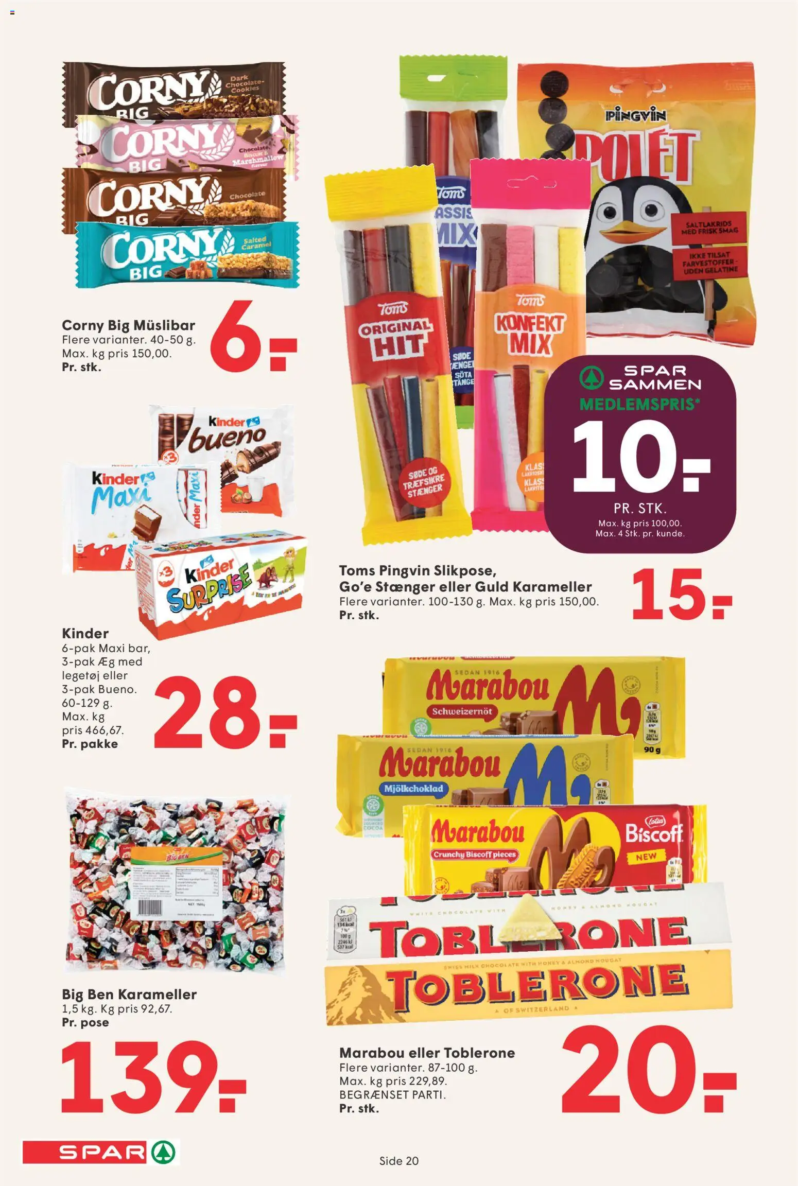 Spar tilbudsavis – gyldig fra 01.05.2026 | Side: 20 | Produkter: Æg, Cookies, Karameller