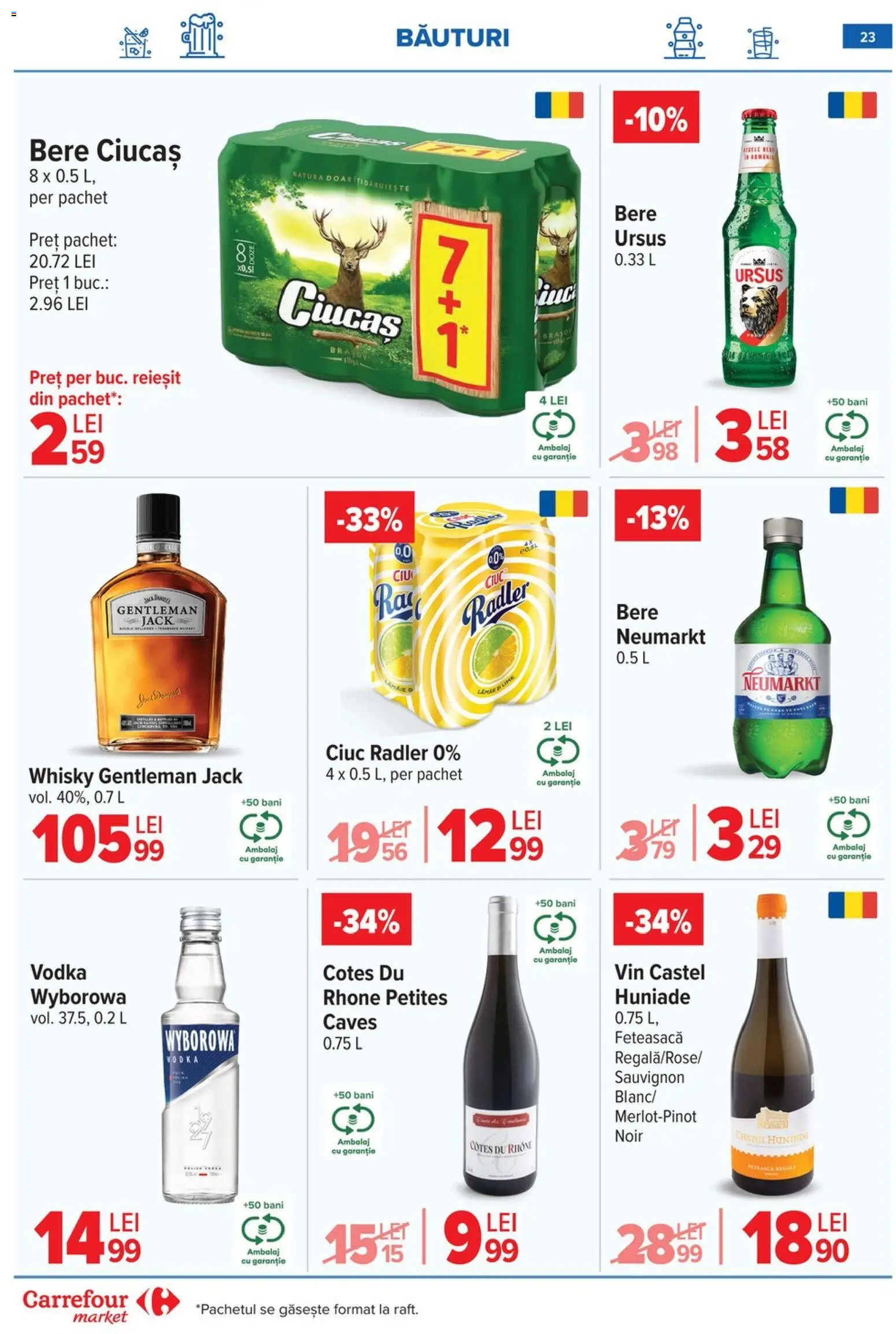 Noul catalog Carrefour – valabil de la 25.02.2026 | Pagină: 24 | Produse: Vin, Bere, Vodka