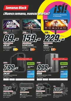 Vista previa Media Markt Black Friday válido desde el 12.11.2025 | Página: 28 | Productos: Ratón gaming, Teclado gaming, Auriculares, Silla