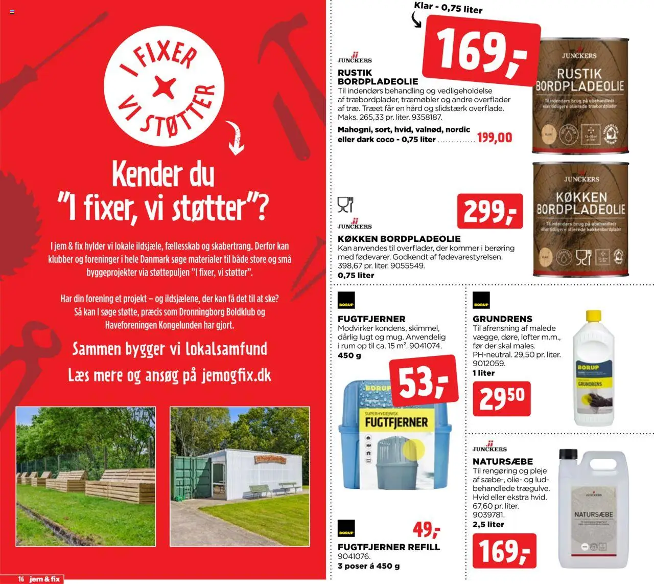 Jem & fix tilbudsavis – gyldig fra 28.09.2025 | Side: 16 | Produkter: Olie, Søm