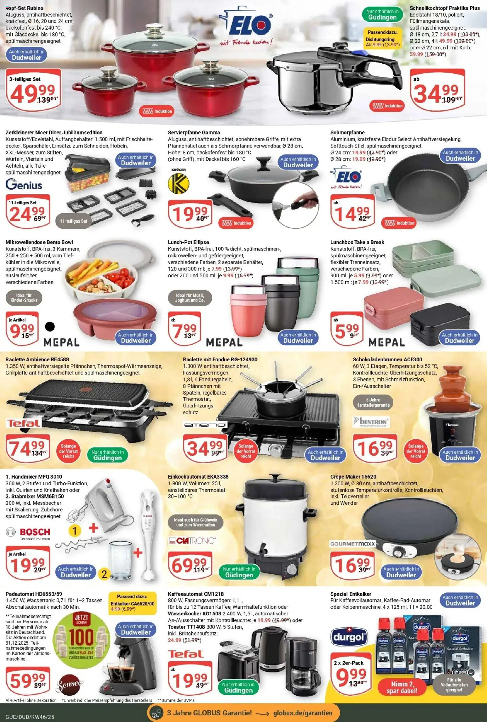 Globus prospekt Saarbrücken-Güdingen	 – gültig ab 10.11.2025 | Seite: 26 | Produkte: Toaster, Joghurt, Korb, Fondue