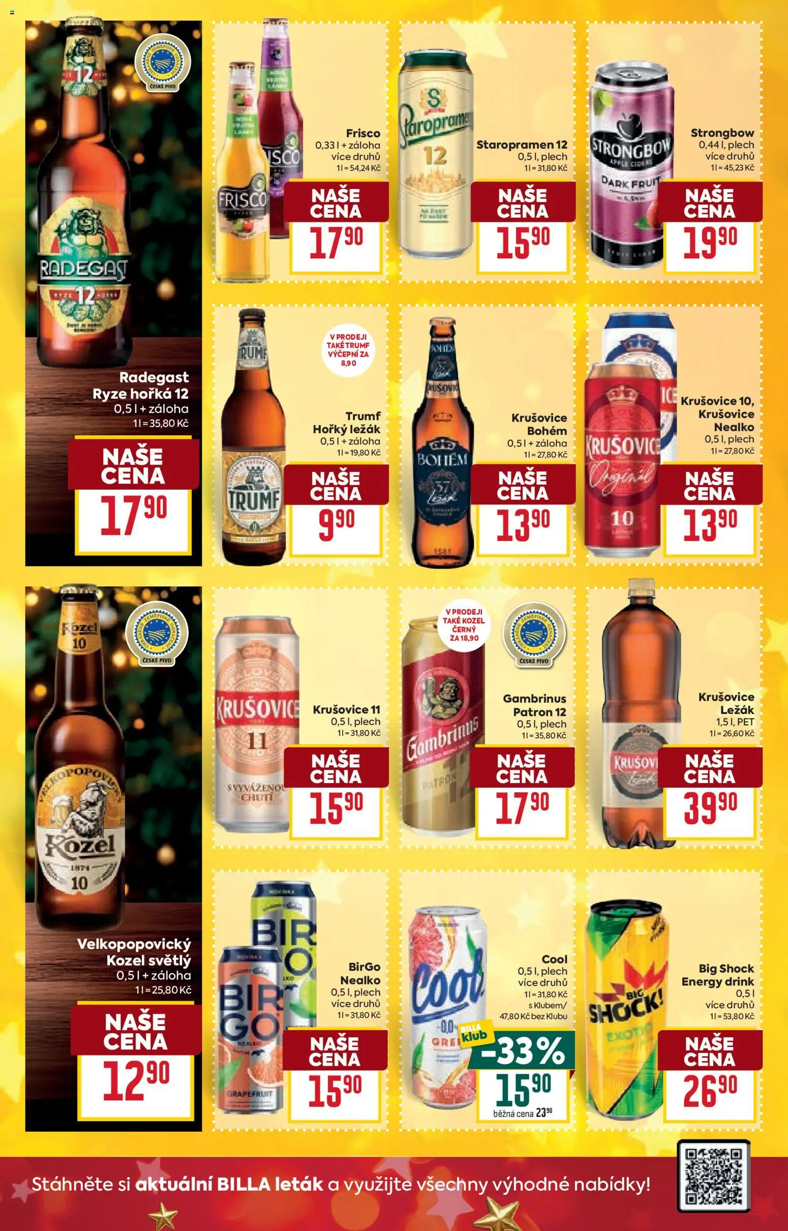 Billa Velký leták od 17.12.2025 | Strana: 42 | Produkty: Pivo, Rýže, Frisco, Velkopopovický Kozel