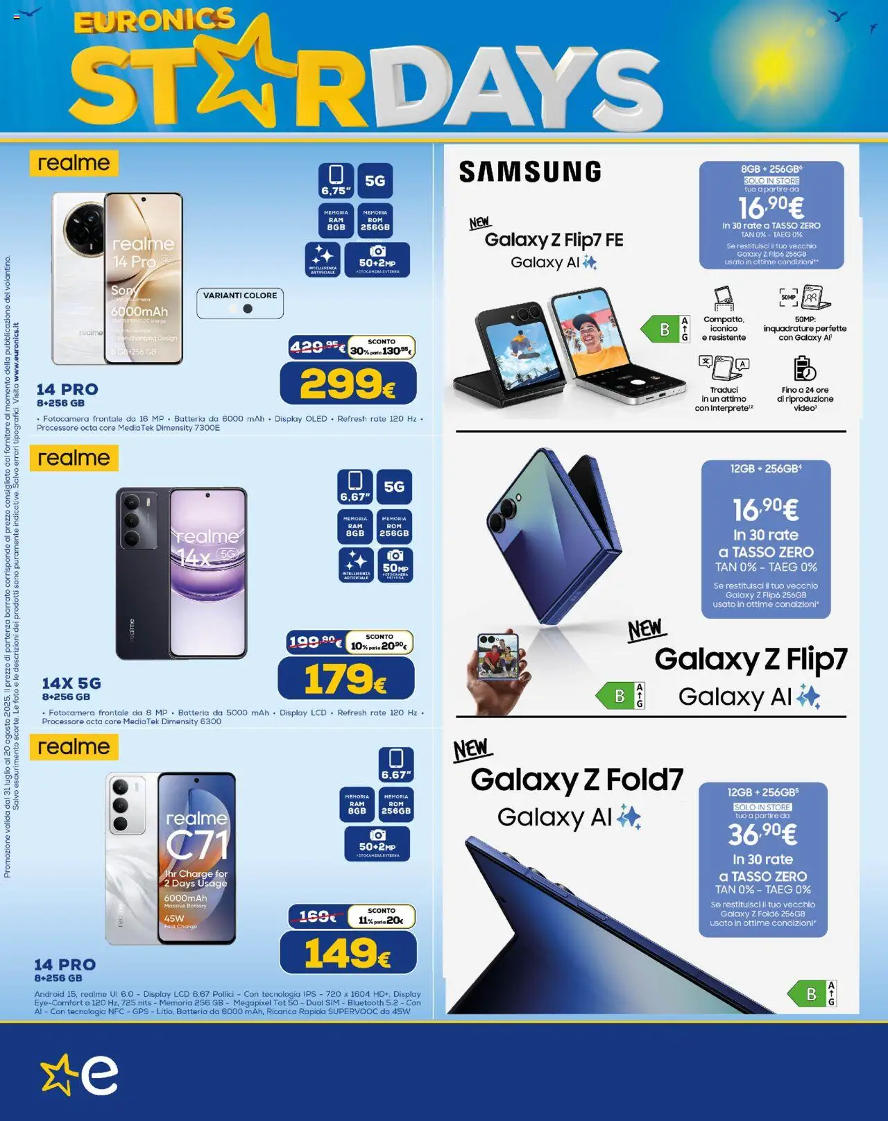 Volantino Euronics del 31.07.2025 | Pagina: 6 | Prodotti: Fotocamera, Batteria, Samsung