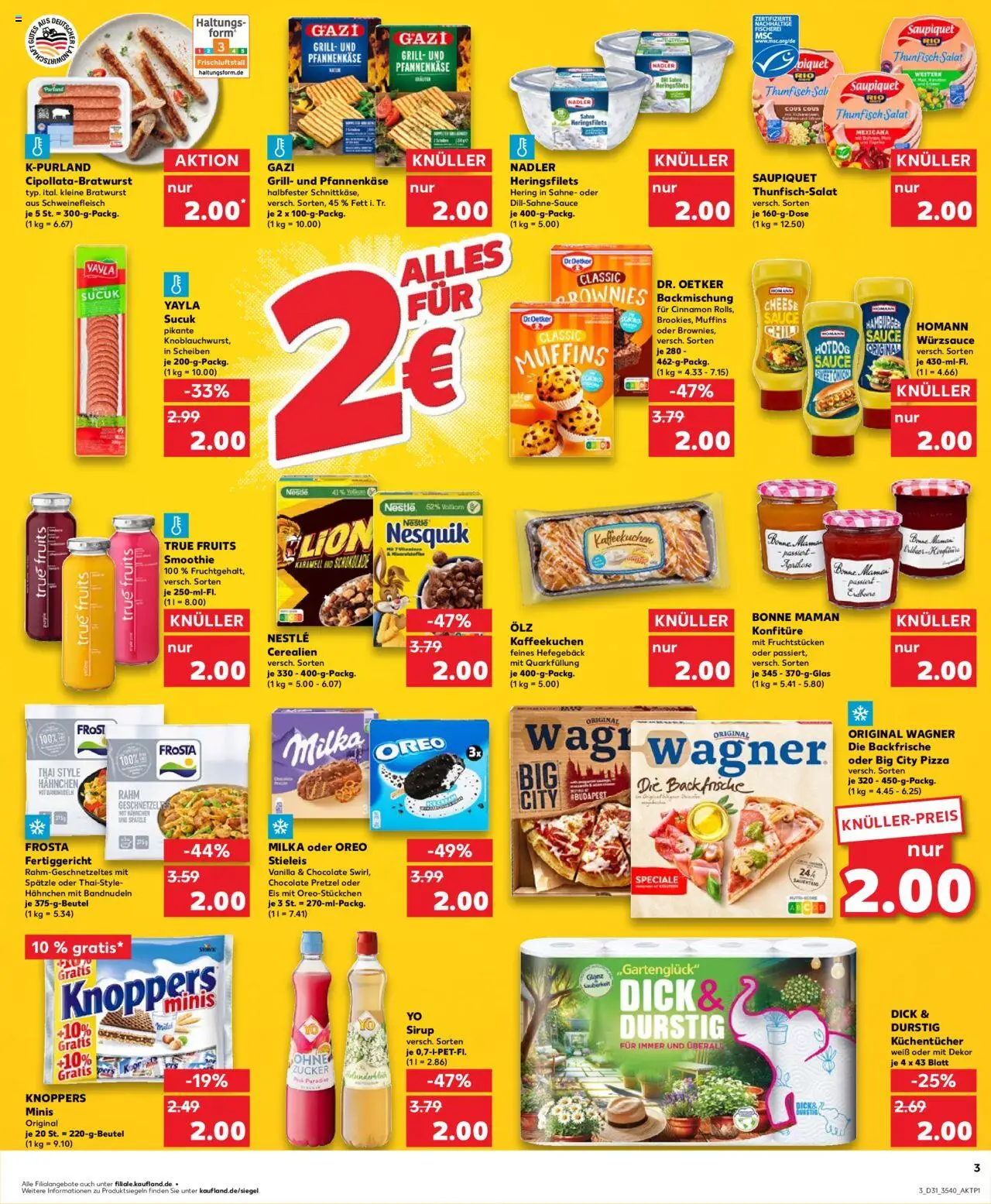 Kaufland Prospekt 	 - gültig ab dem 31.07.2025 | Seite: 3 | Produkte: Grill, Hahnchen, Schokolade, Eis