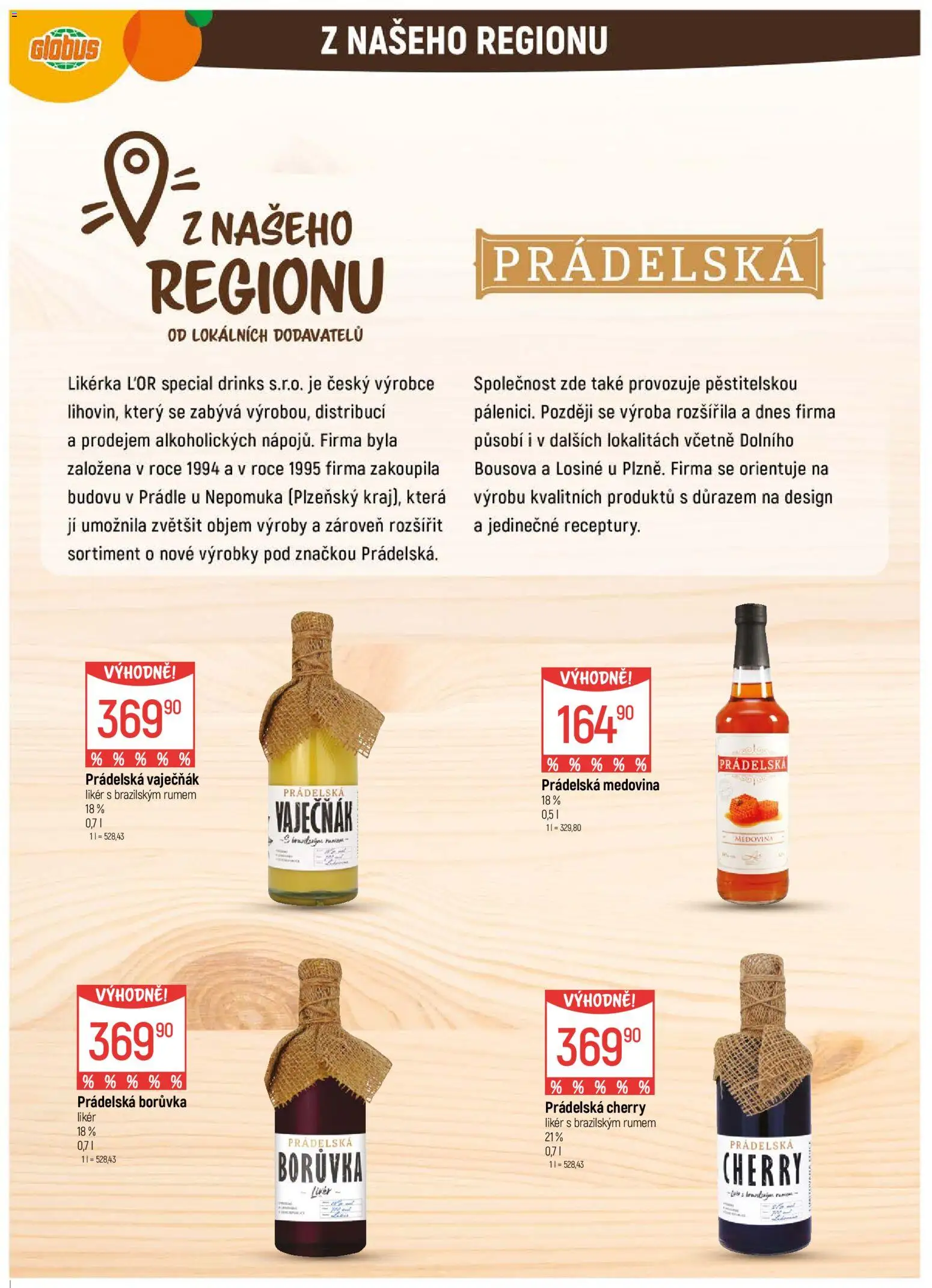Globus leták - Plzeň od 04.03.2026 | Strana: 3 | Produkty: Globus, Medovina, L'Or, Likér