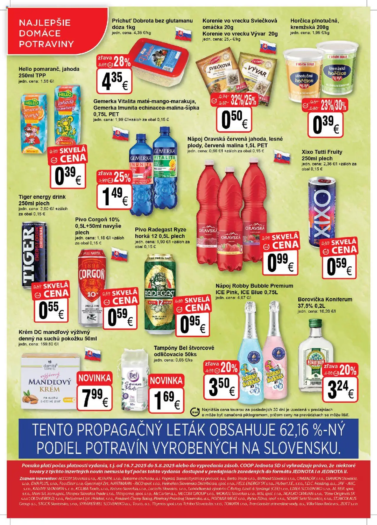 COOP Jednota ponuka Brezno │ platný od 16.07.2025 | Strana: 4 | Produkty: Víno, Borovička, Ryba, Corgoň