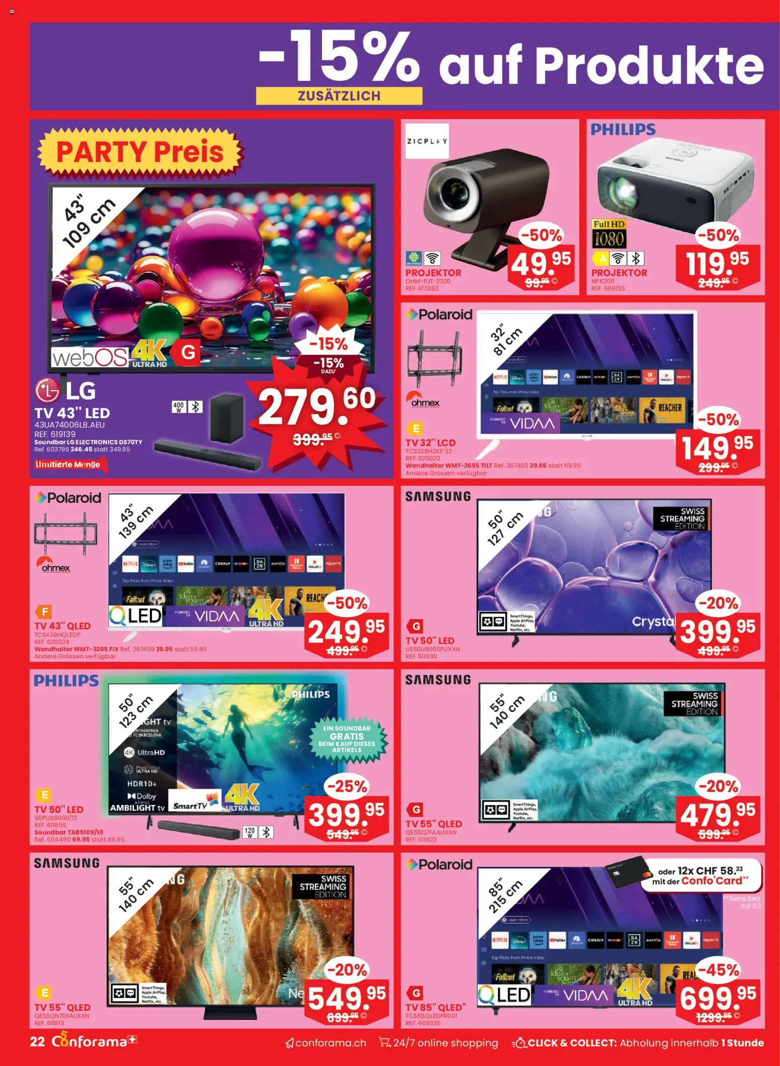 Conforama aktionen – gültig ab 25.03.2026 | Seite: 22 | Produkte: TV, Apple, LG, Philips