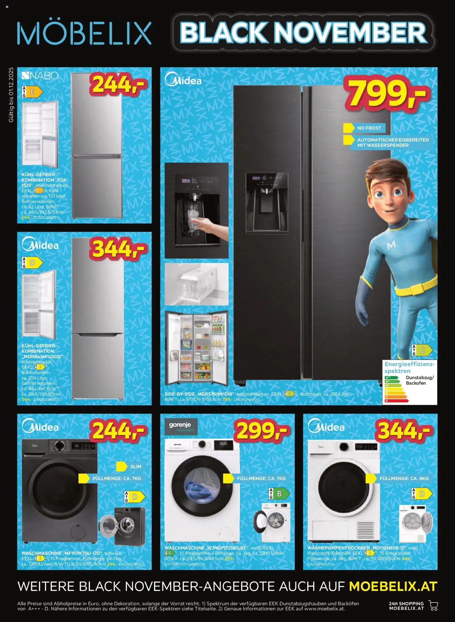 Möbelix - Black Friday gültig ab 24.11.2025 | Seite: 1 | Produkte: Waschmaschine