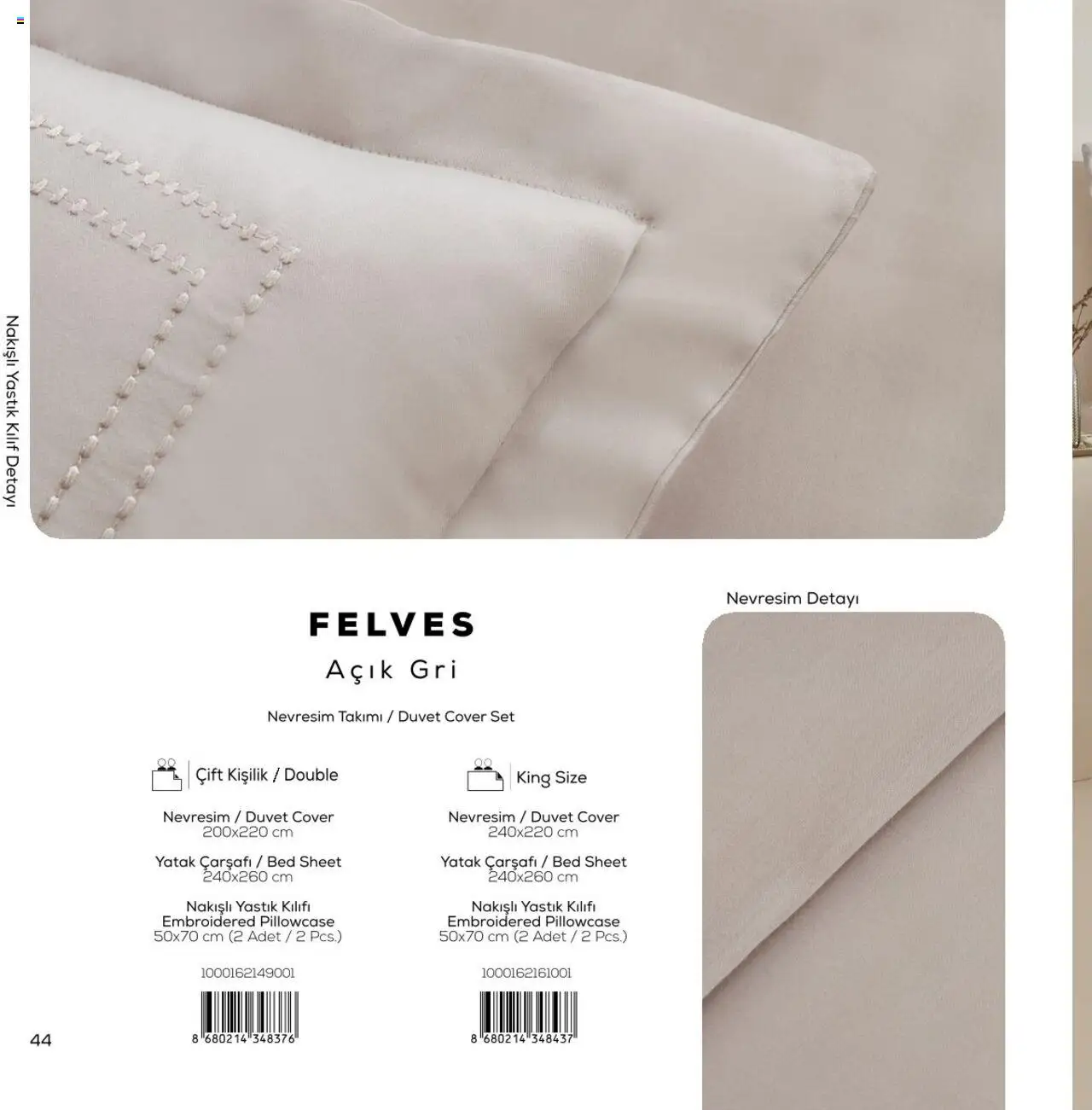 Karaca - Karaca Home - White Collection - 03.03.2025 tarihinden itibaren geçerlidir | Sayfa: 44 | Ürünler: Yastık