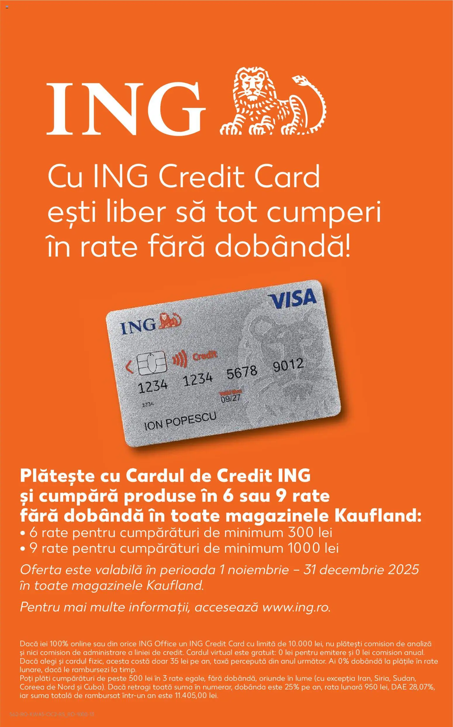 Kaufland RO akciós ujság - amely érvényes a következő dátumtól: 05.11.2025 | Oldal: 62 | Termékek: Ing