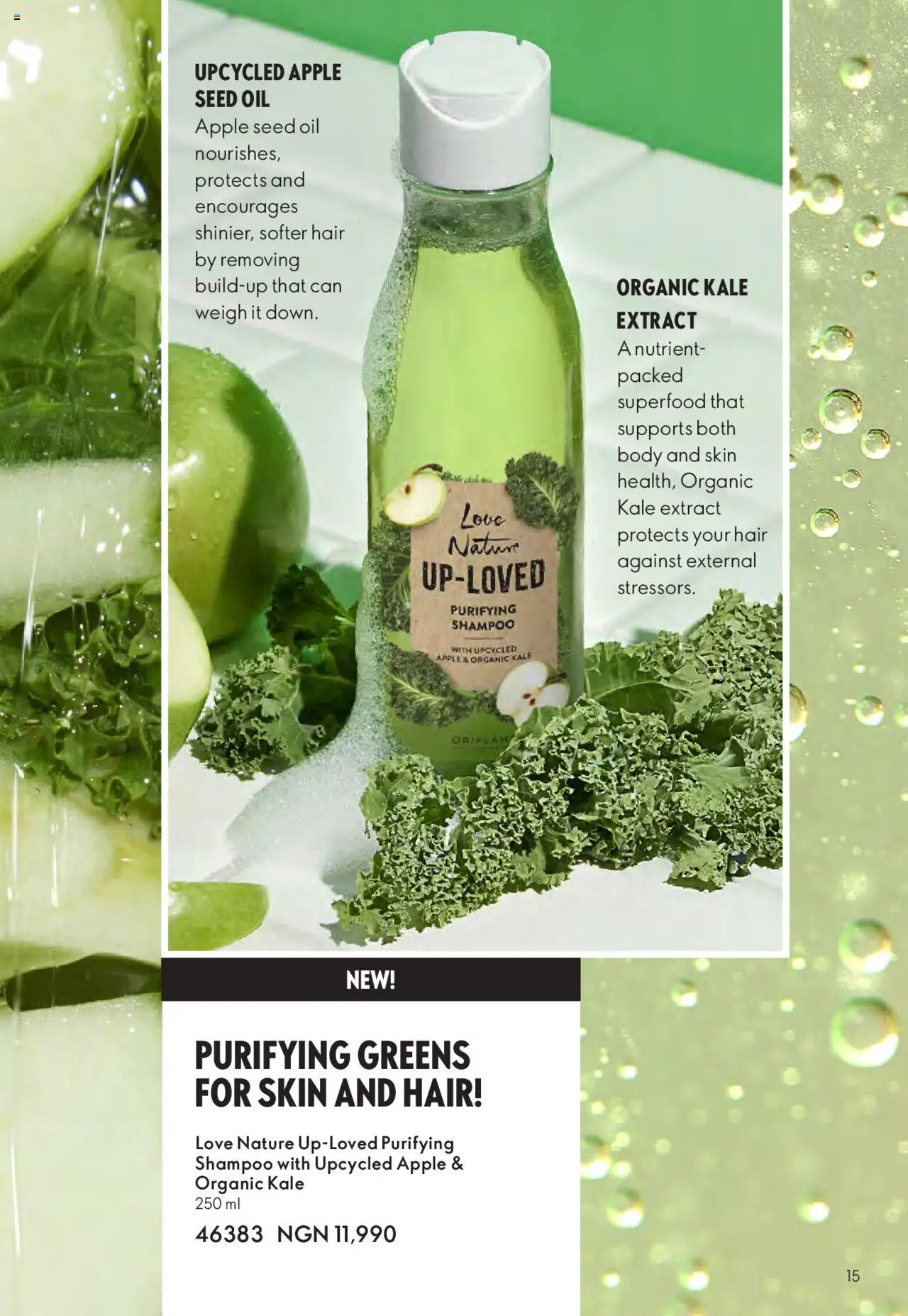 Oriflame - Catalogue  valid from 01.07.2025 | Page: 15 | Products: Olovka za usne, Greens, Oil, Shampoo