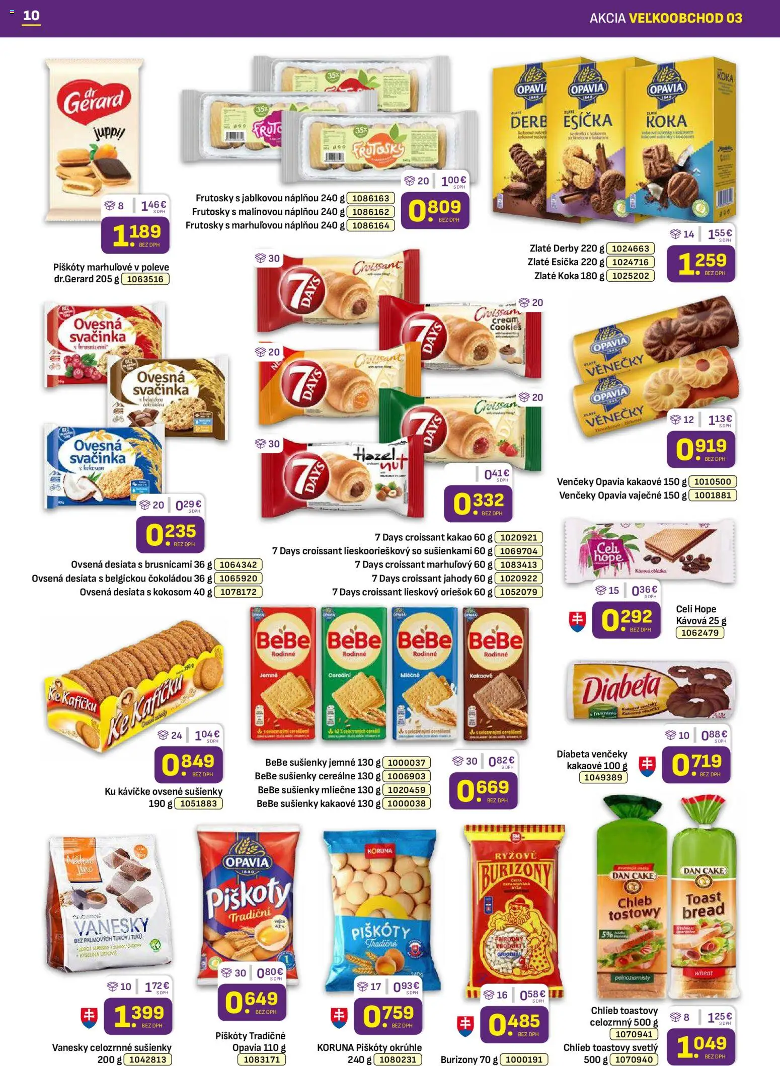 Nové Libex akcie – leták je platný od 02.02.2026 | Strana: 10 | Produkty: Chlieb, Croissant, Jahody, Kakao