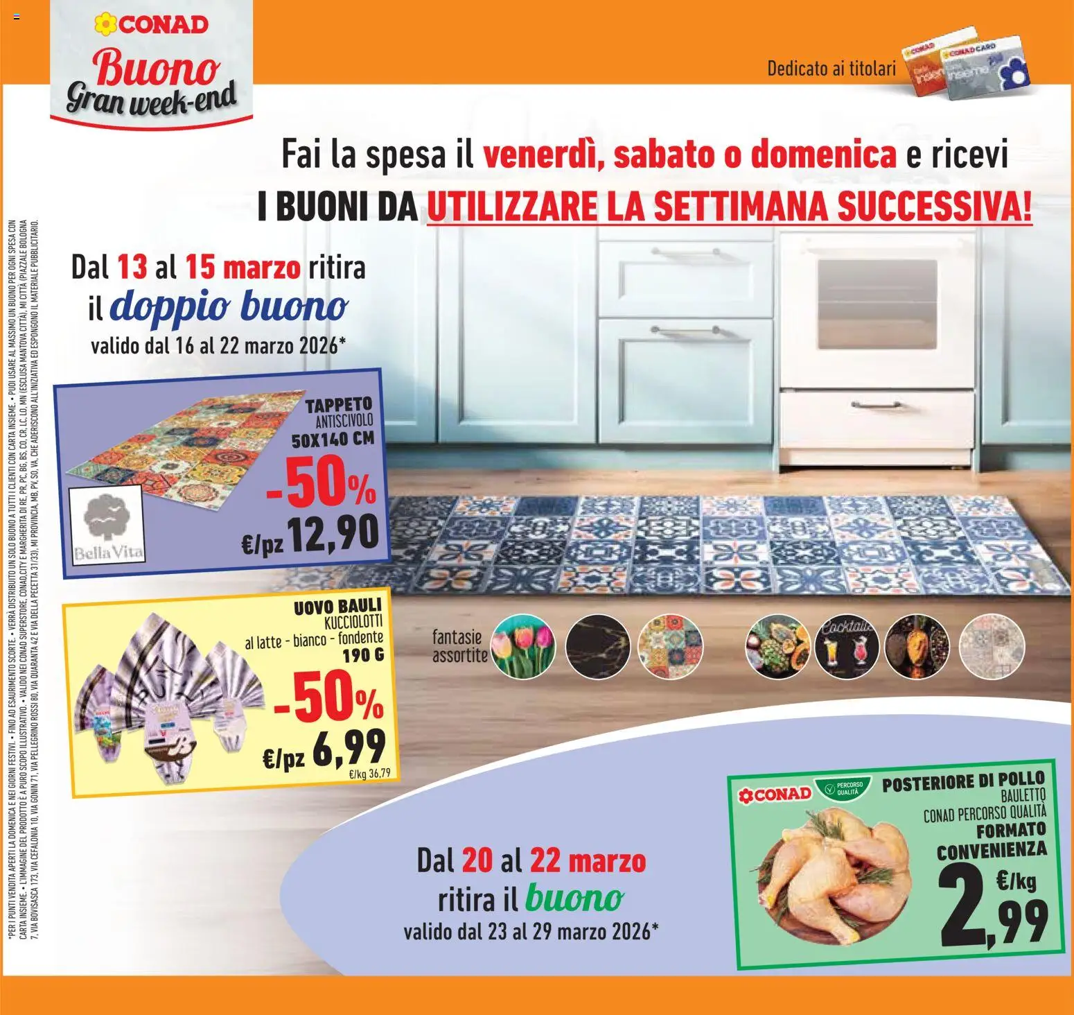 Volantino Conad del 11.03.2026 | Pagina: 27 | Prodotti: Pollo, Latte, Tappeto