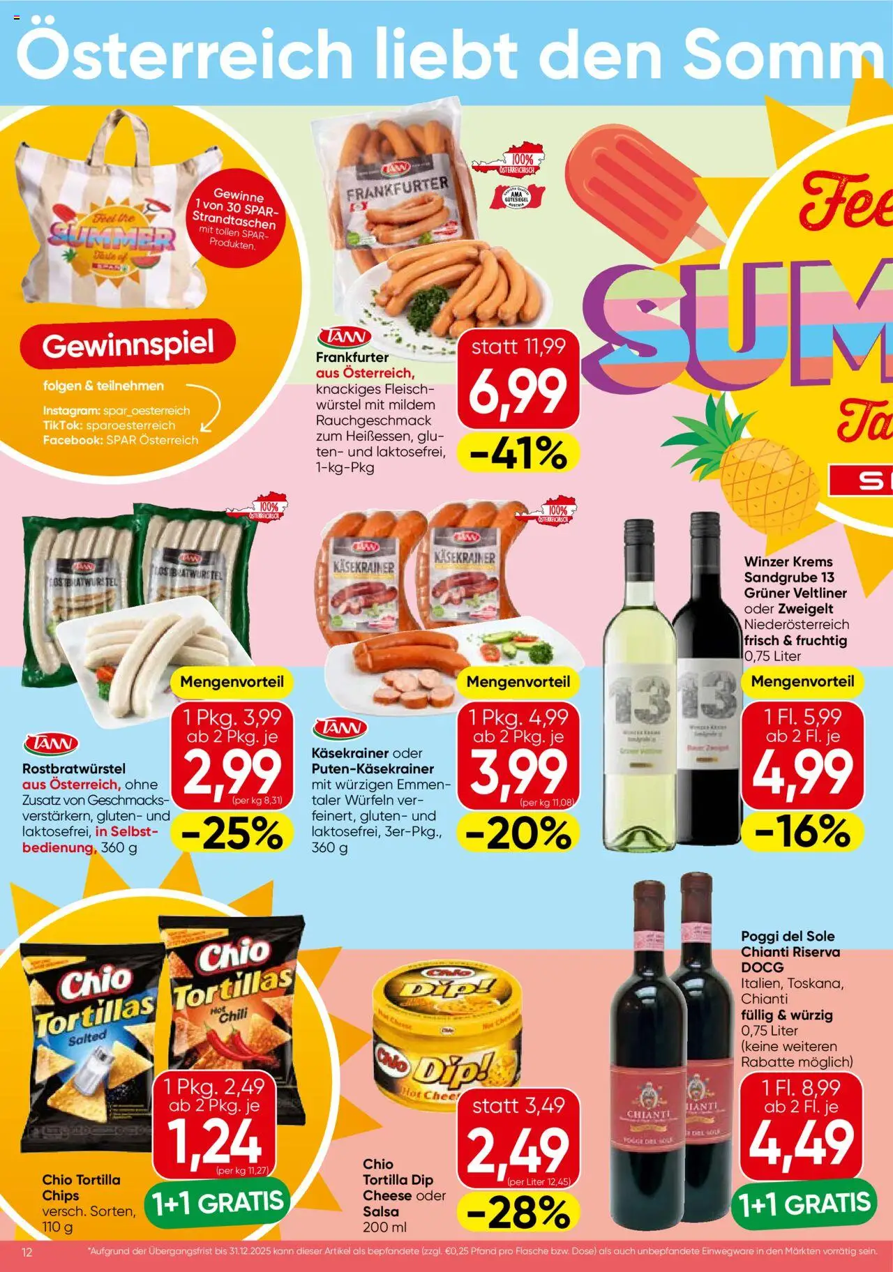 Spar Flugblatt - Salzburg gültig ab 31.07.2025 | Seite: 12 | Produkte: Chips, Chili