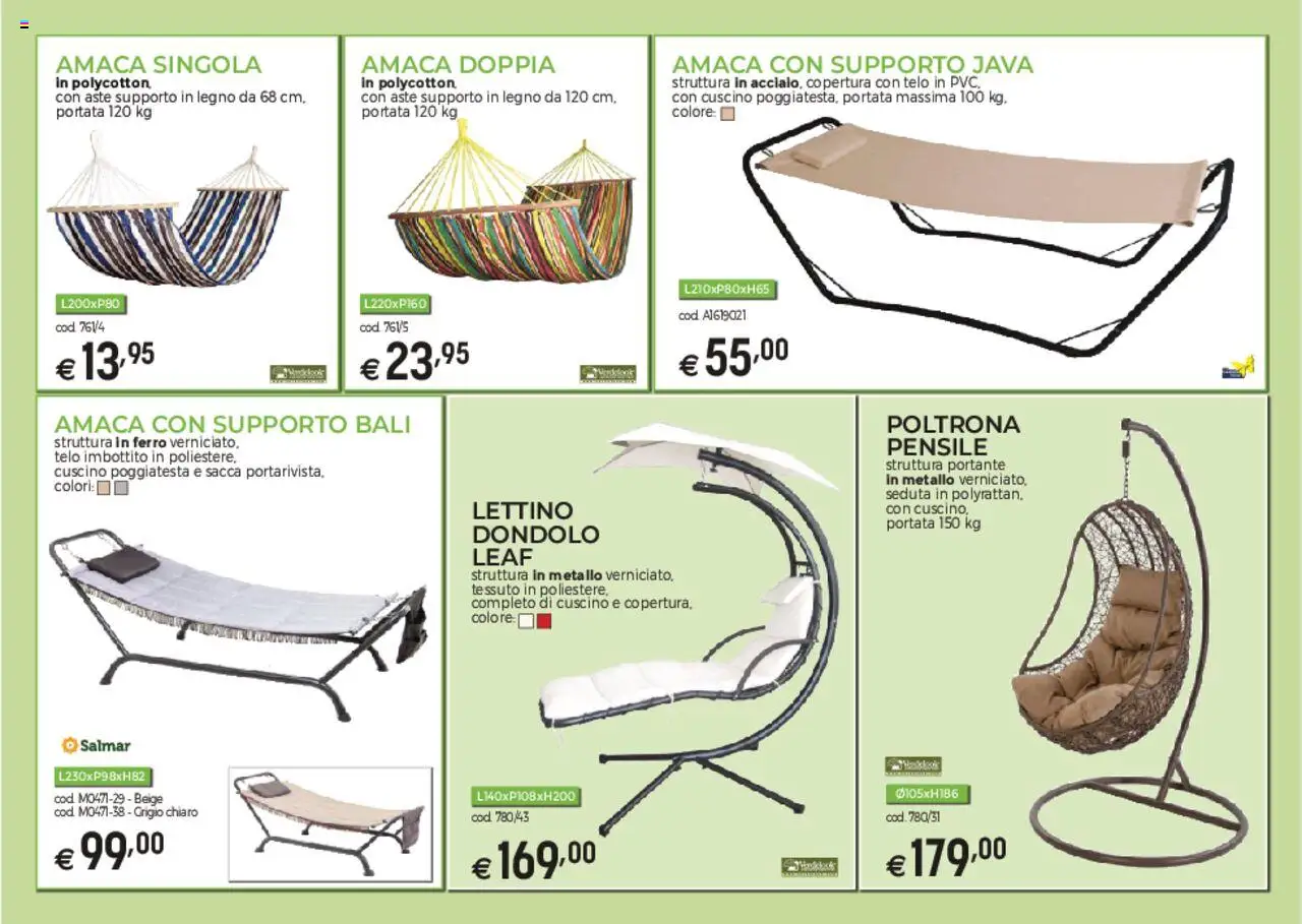 Volantino Brico OK del 03.03.2025 | Pagina: 10 | Prodotti: Dondolo, Amaca, Lettino, Poltrona