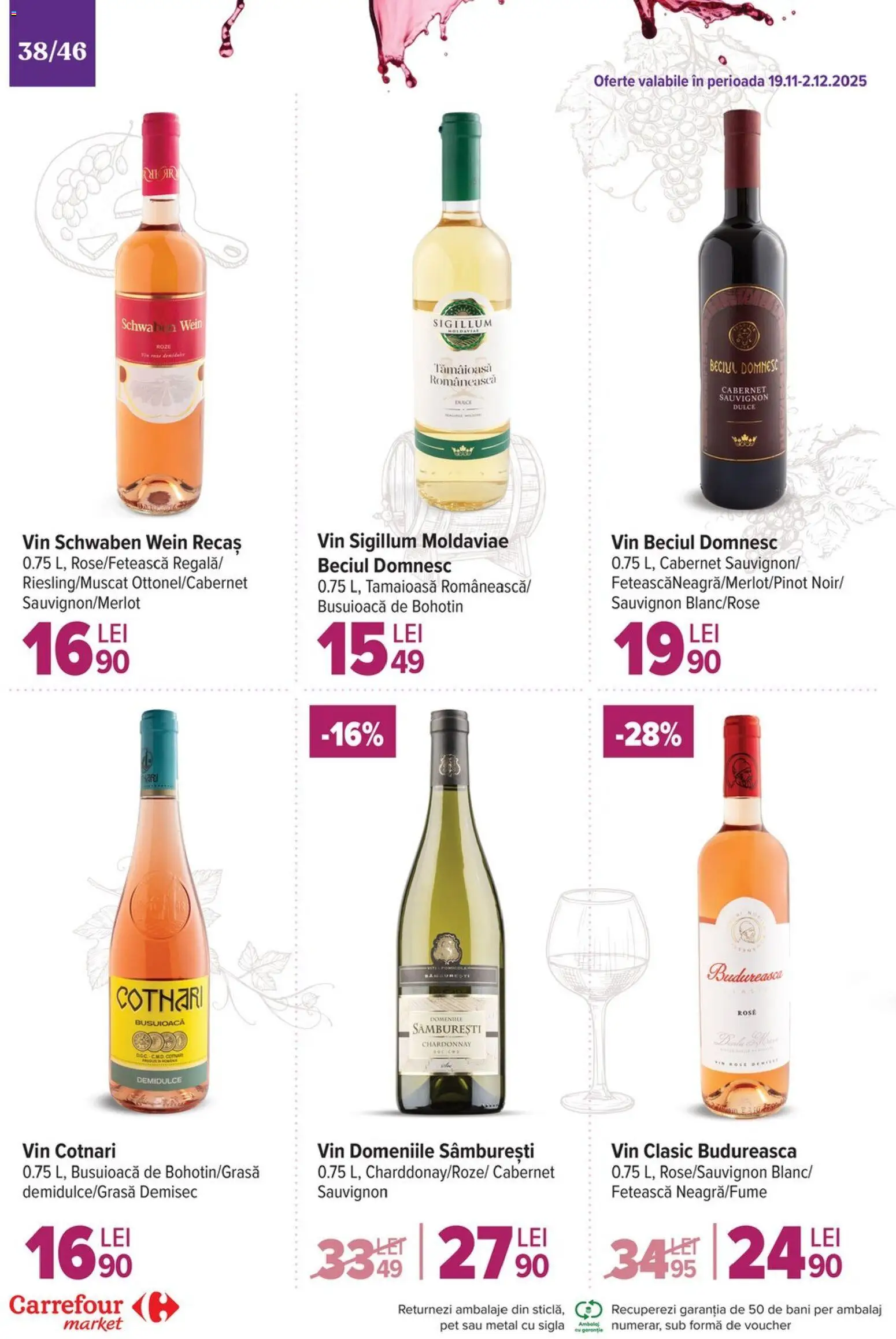 Noul catalog Carrefour – valabil de la 19.11.2025 | Pagină: 38 | Produse: Vin