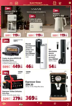 Ofertele Carrefour valabile de la 27.12.2025 | Pagină: 61 | Produse: Espressor, Cafetieră, Pizza, Sare