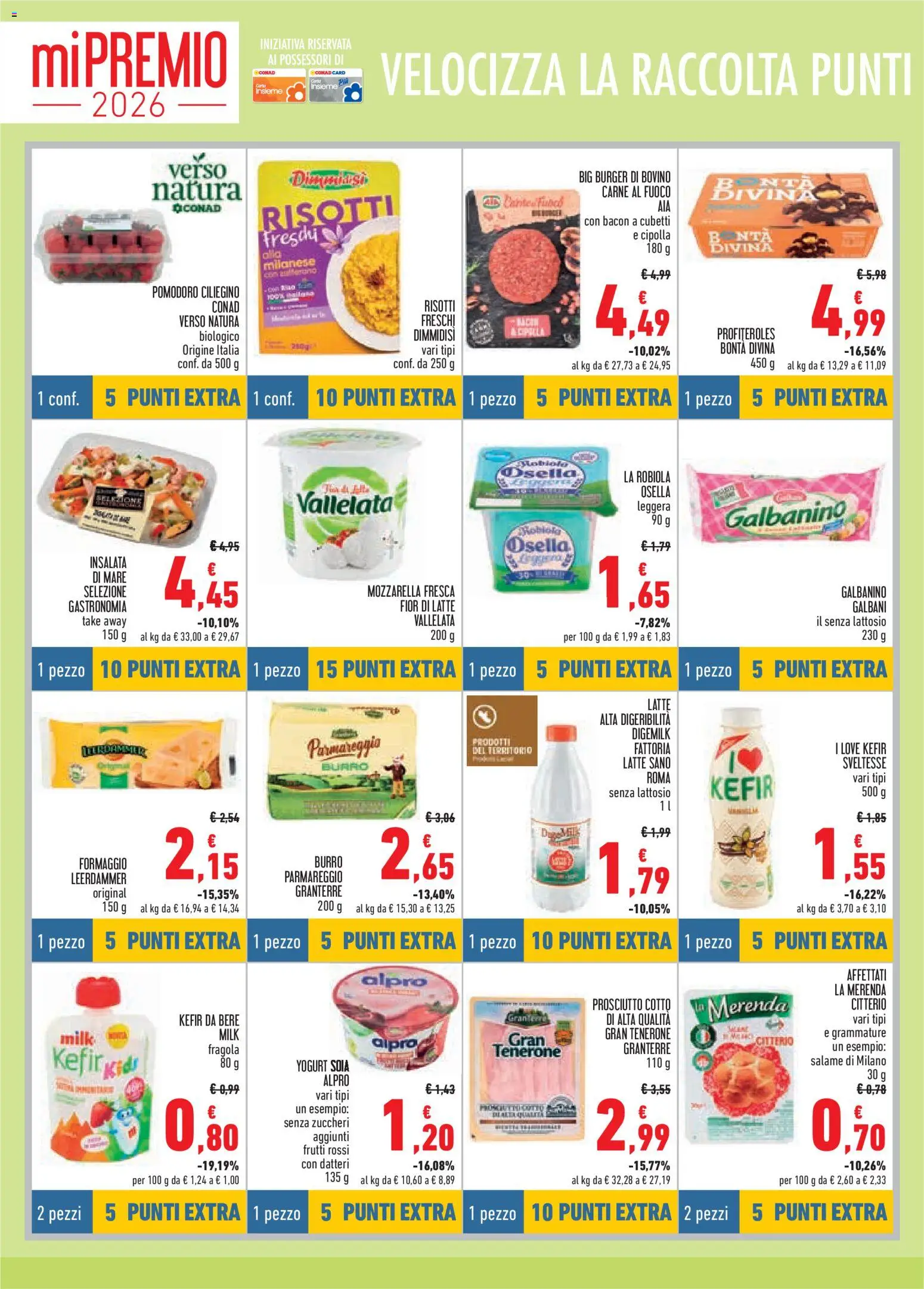 Volantino Conad del 02.01.2026 | Pagina: 8 | Prodotti: Salame, Mozzarella, Prosciutto, Burro
