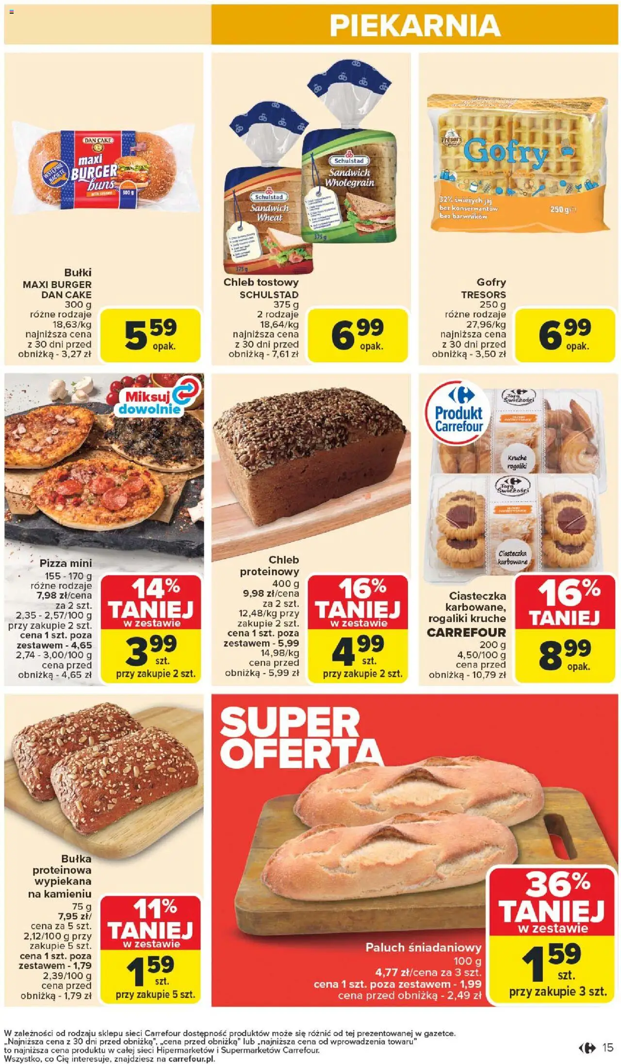 Carrefour Gazetka od 18.08.2025 | Strona: 17 | Produkty: Chleb tostowy, Piekarnia, Sandwich, Bułka