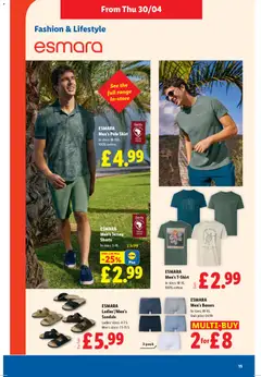 Preview of Lidl - A taste of Greece valid from 30.04.2026 | Page: 15 | Products: Shirt, Shorts, Boxers, Sandals