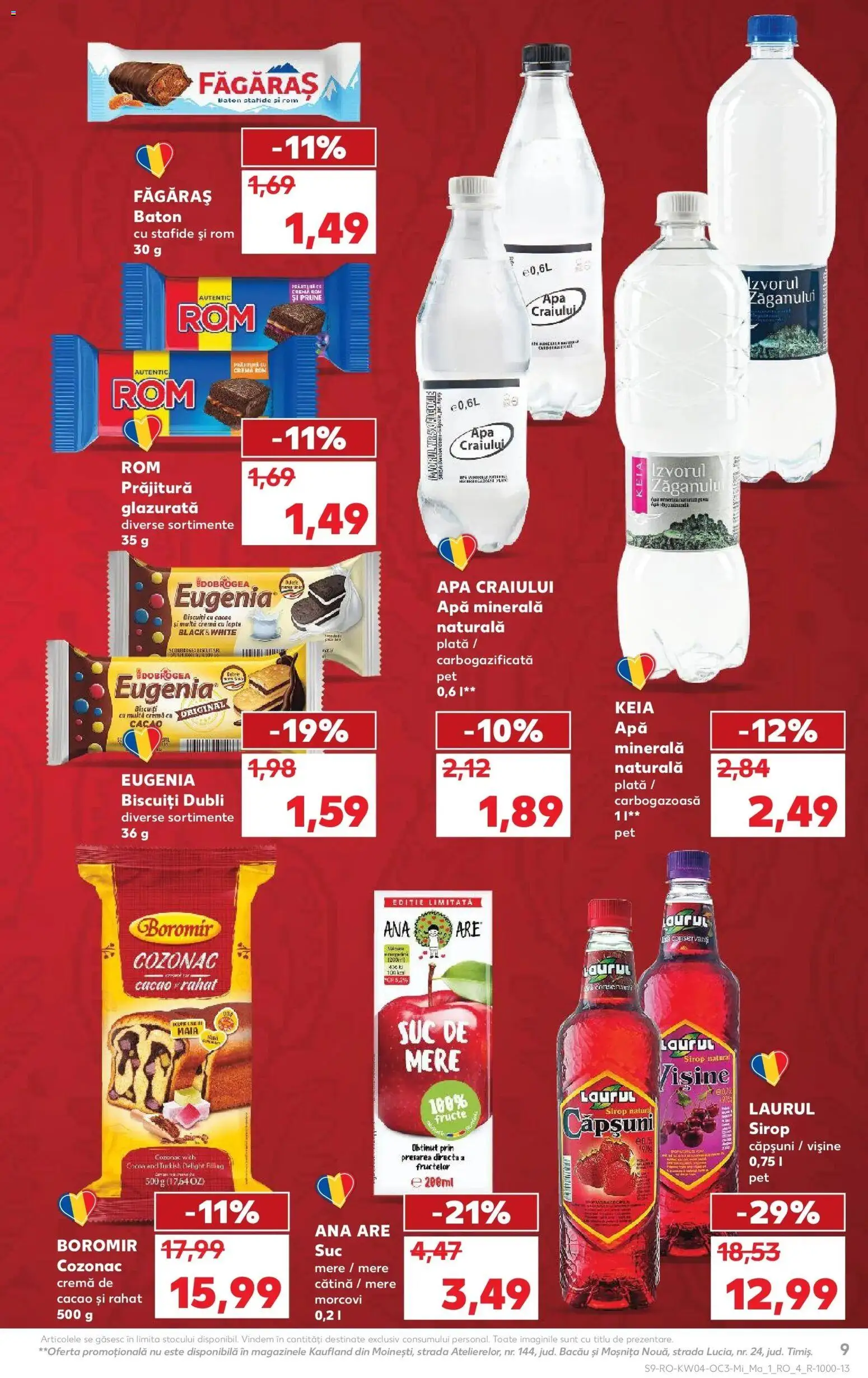 Noul catalog Kaufland – valabil de la 21.01.2026 | Pagină: 9 | Produse: Lapte, Cremă, Cacao, Biscuiți