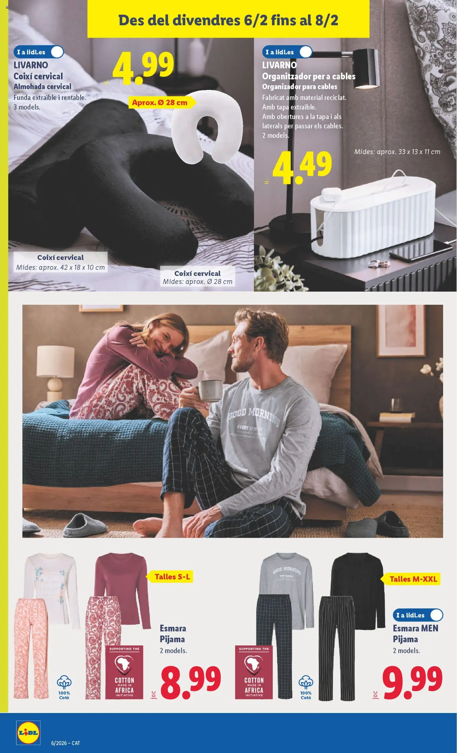 Lidl folleto de bazar │ válido desde el 02.02.2026 | Página: 24 | Productos: Organizador, Cable, Funda, Almohada