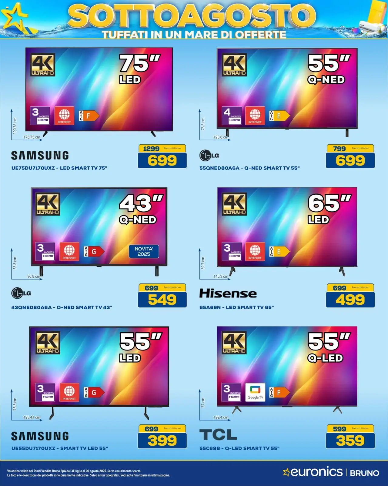 Volantino Euronics del 31.07.2025 | Pagina: 35 | Prodotti: smart TV, TV, Samsung