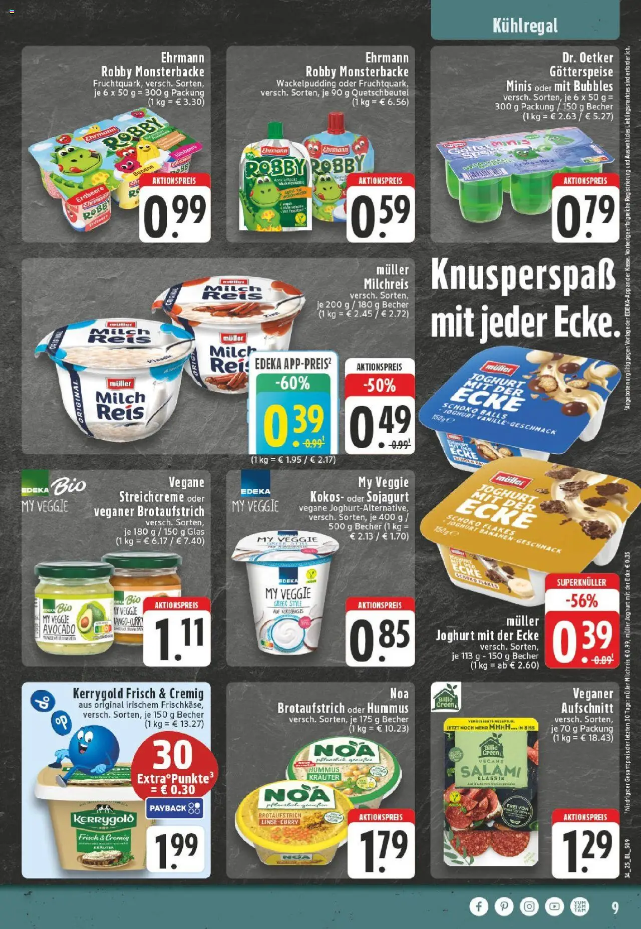 Edeka Prospekt 	 - gültig ab dem 18.08.2025 | Seite: 9 | Produkte: Joghurt, Avocado, Salami, Reis