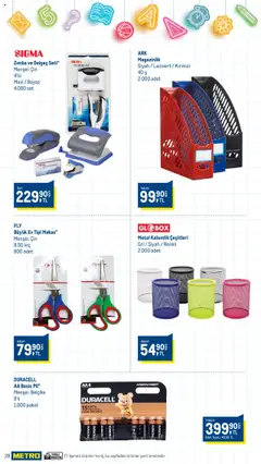 Metro Okula Dönüş - 18.08.2025 tarihinden itibaren geçerlidir | Sayfa: 28 | Ürünler: Delgeç, Magazinlik, Cin, Kalemlik