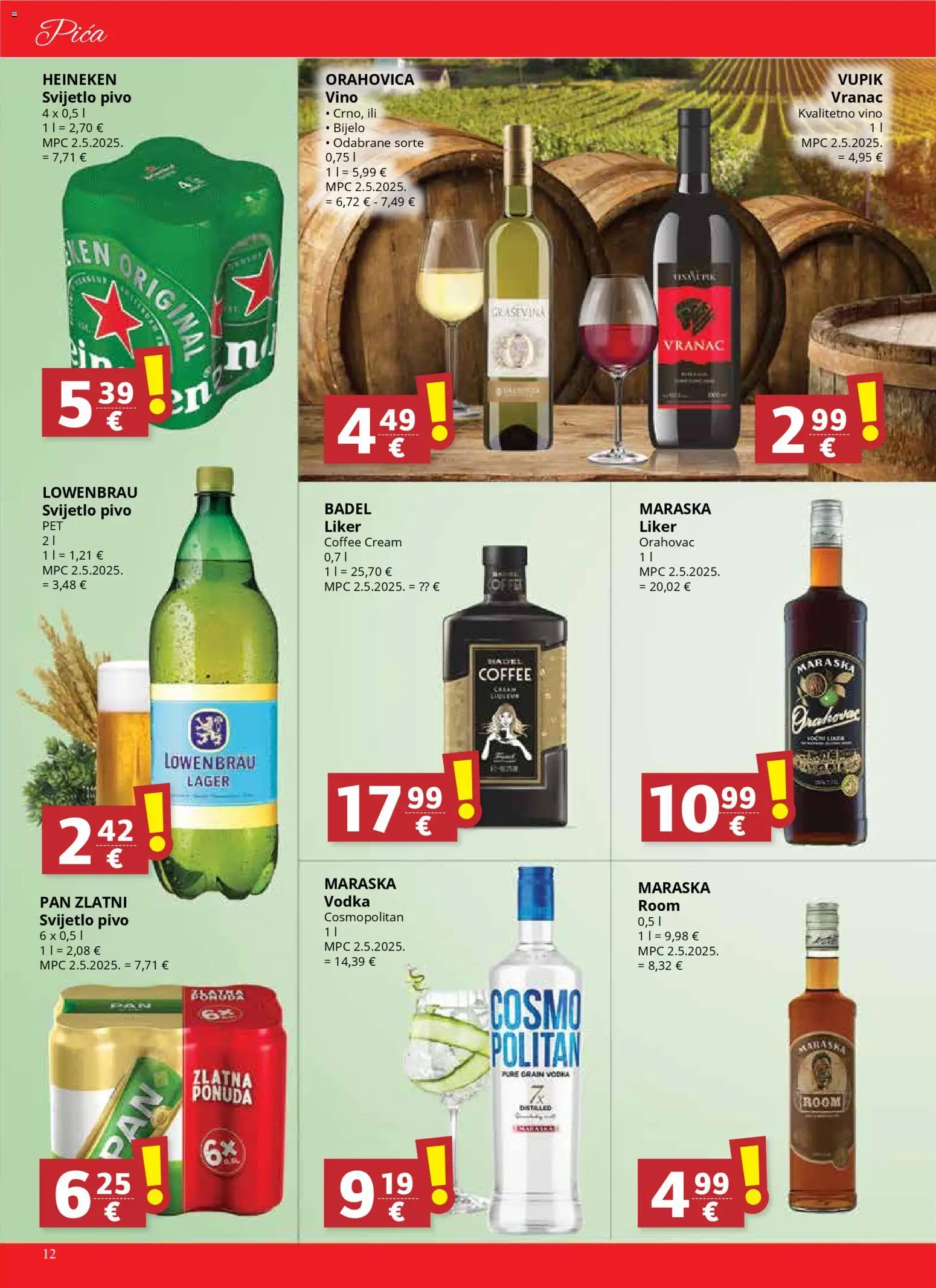 Ultra Gros katalog | vrijedi od 05.11.2025 | Stranica: 12 | Proizvodi: Pica, Vino, Liker, Pan