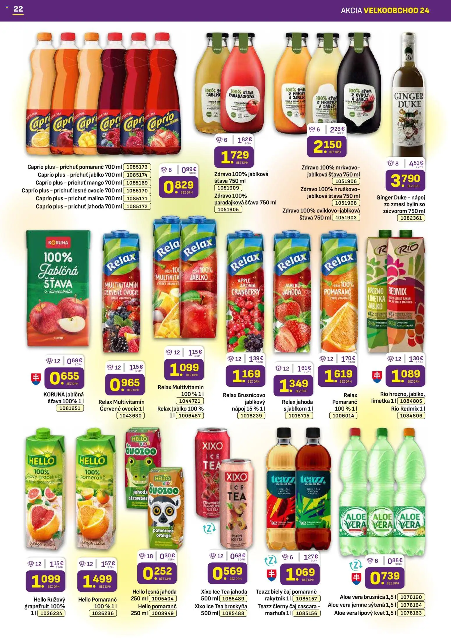 Nové Libex akcie – leták je platný od 01.12.2025 | Strana: 22 | Produkty: Limetka, Apple, Grapefruit, Mango