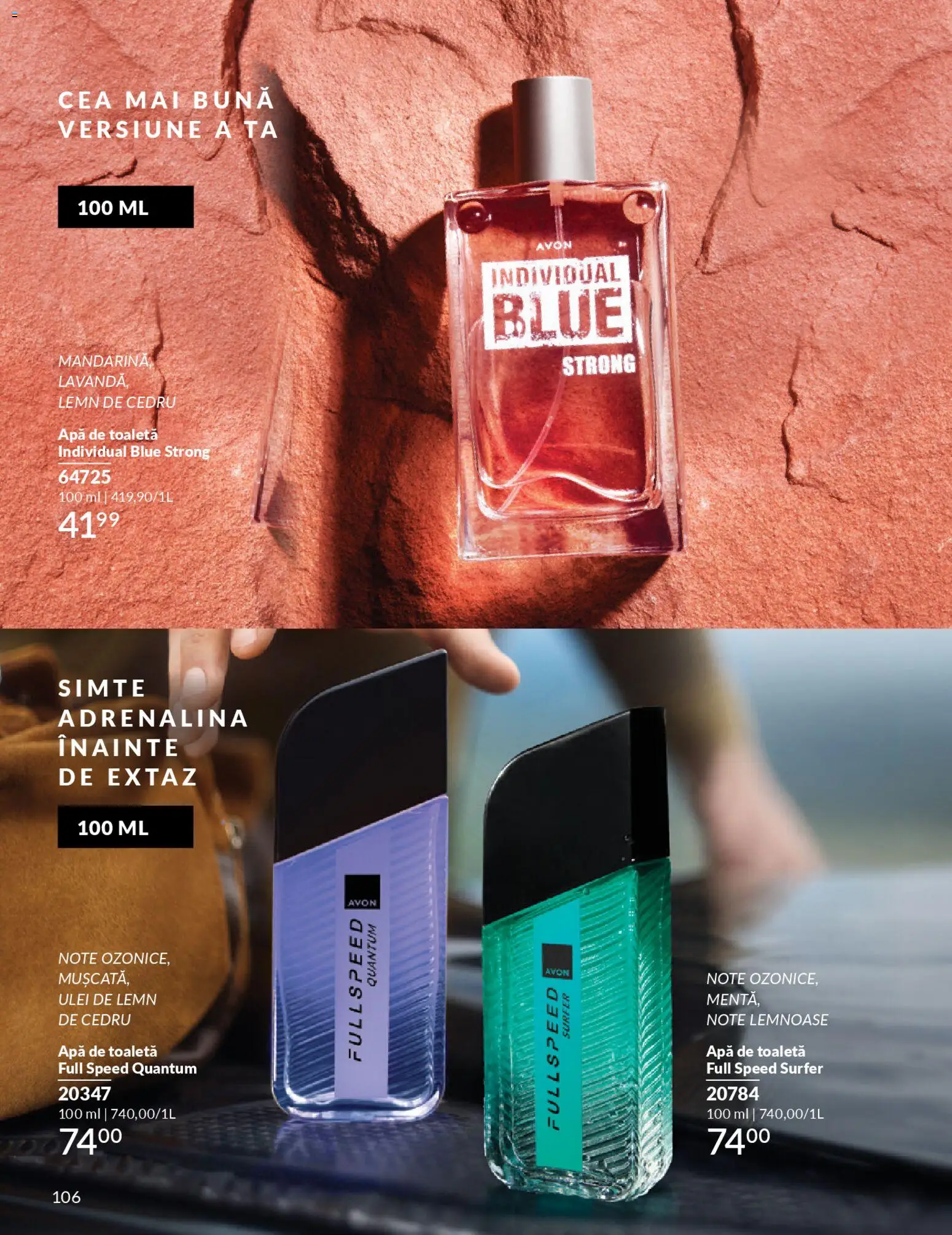 Noul catalog Avon – valabil de la 01.02.2026 | Pagină: 108 | Produse: Toaletă, Apă de toaletă, Ulei, Apă