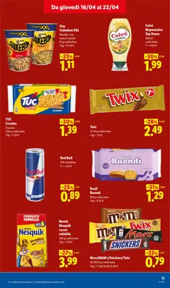 Anteprima del volantino Lidl volantino Nuova Apertura Bologna valido a partire dal 16.04.2026 | Pagina: 11 | Prodotti: Latte, Top, Crackers, Red Bull