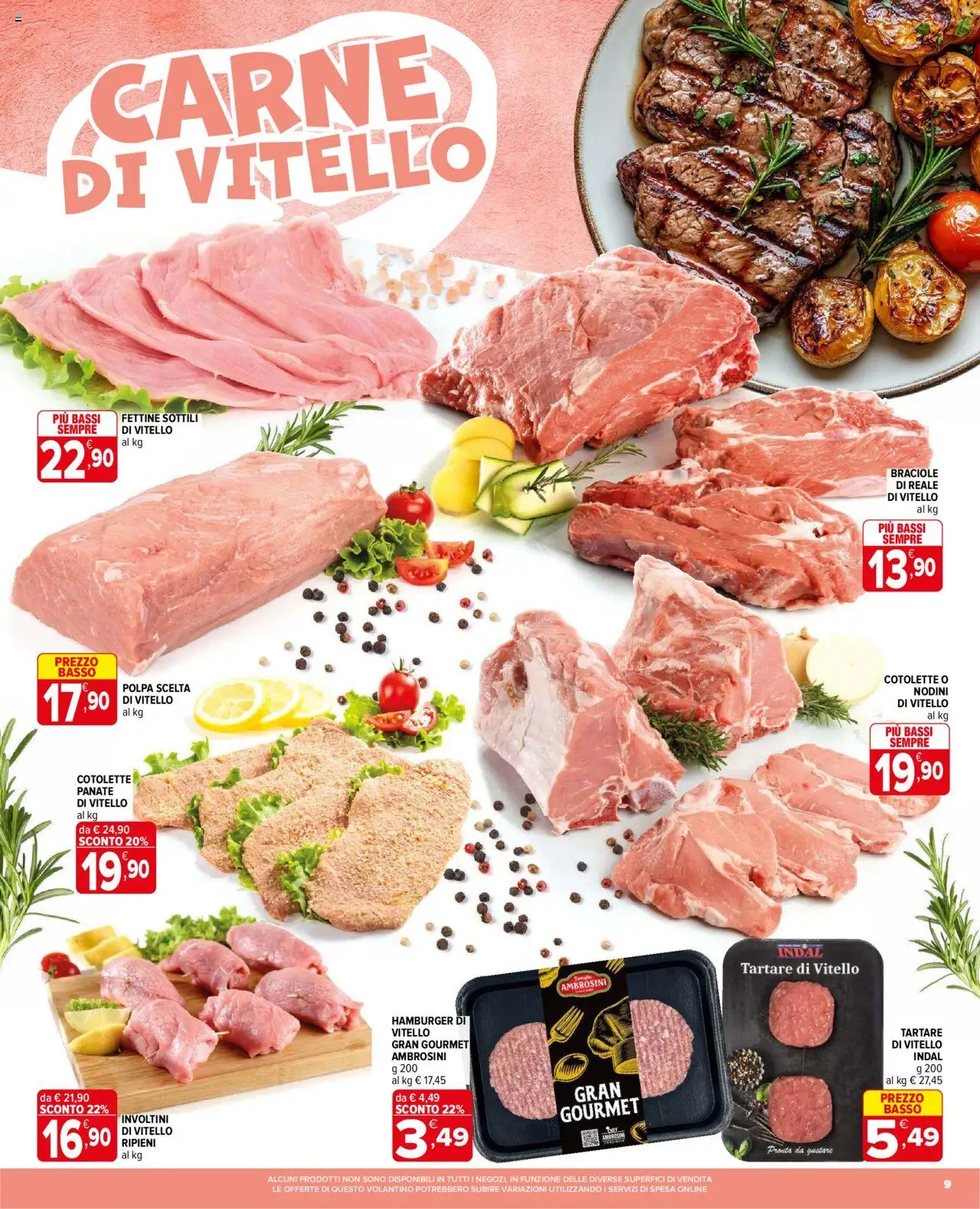Volantino Iperal del 15.10.2025 | Pagina: 9 | Prodotti: Vitello, Hamburger