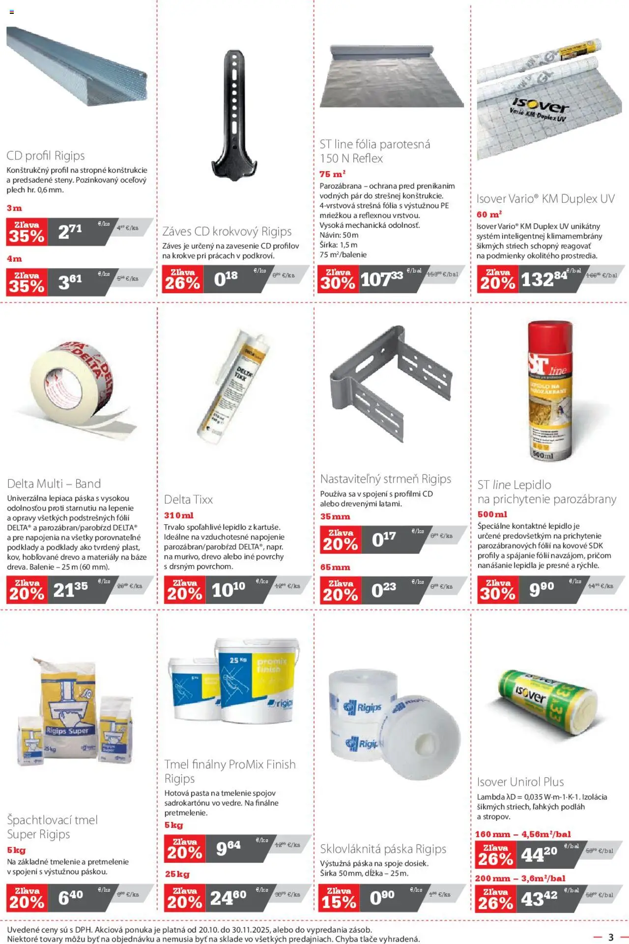 Nové STAVMAT STAVEBNINY akcie – leták je platný od 20.10.2025 | Strana: 3
