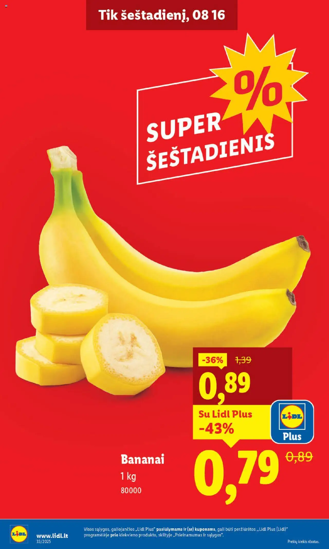 LIDL leidinys│galioja nuo 14.08.2025 | Puslapis: 2 | Prekių: Bananai