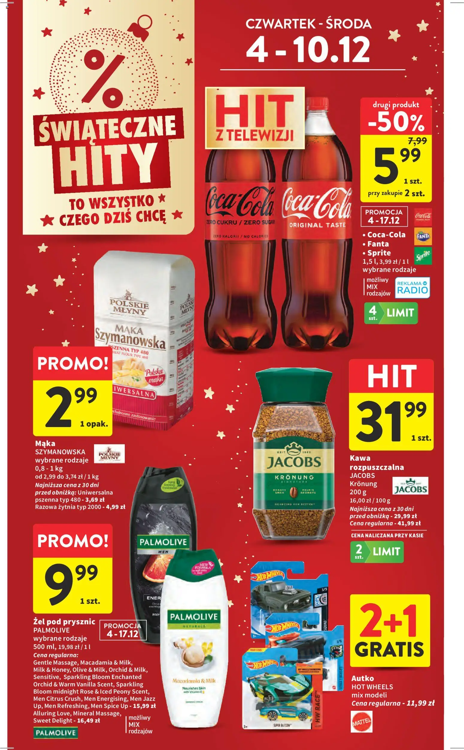 Intermarche Gazetka od 04.12.2025 | Strona: 10 | Produkty: Sprite, Prysznic, Kawa, Żel pod prysznic