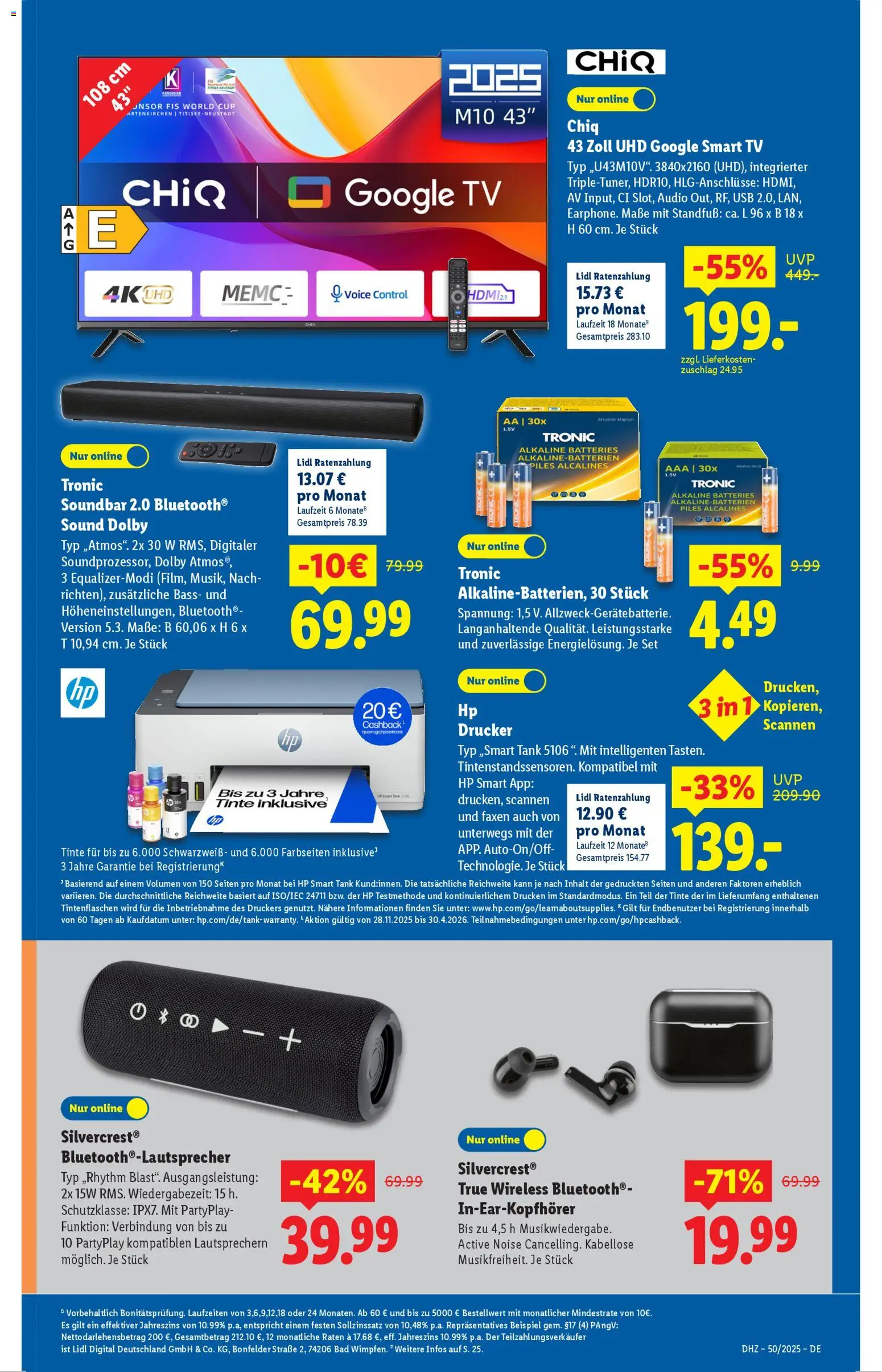 Lidl - Prospekt – gültig ab 08.12.2025 | Seite: 27 | Produkte: HP, USB, TV, Audio