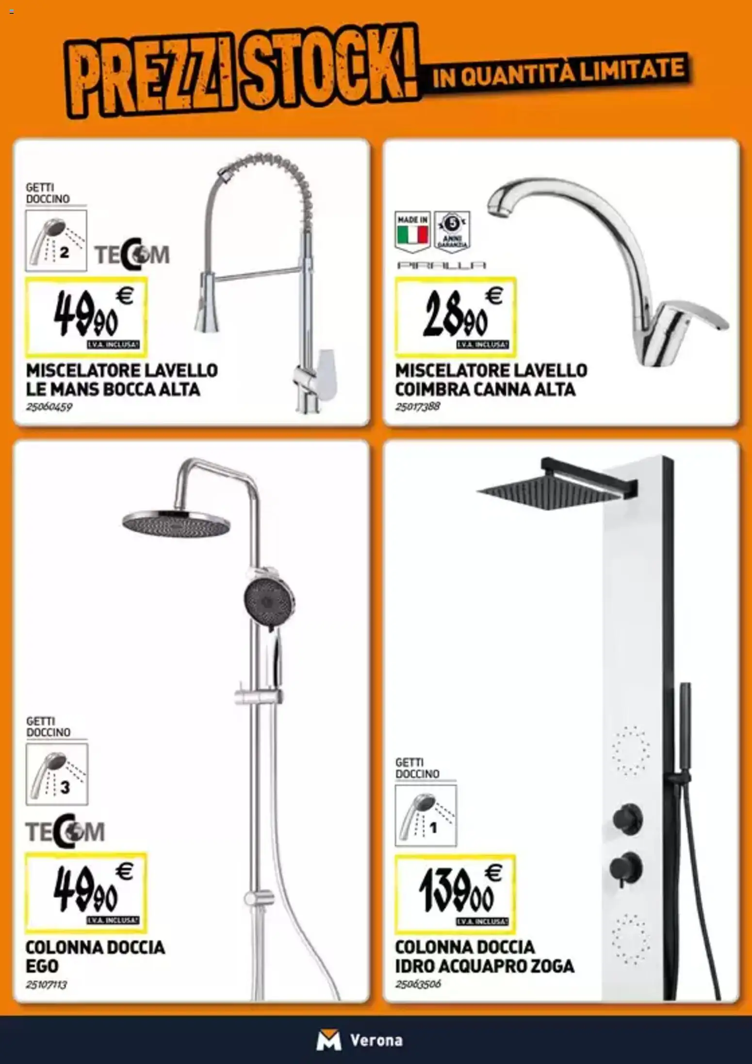 Volantino TECNOMAT del 19.02.2026 | Pagina: 4 | Prodotti: Lavello, Miscelatore, Doccia