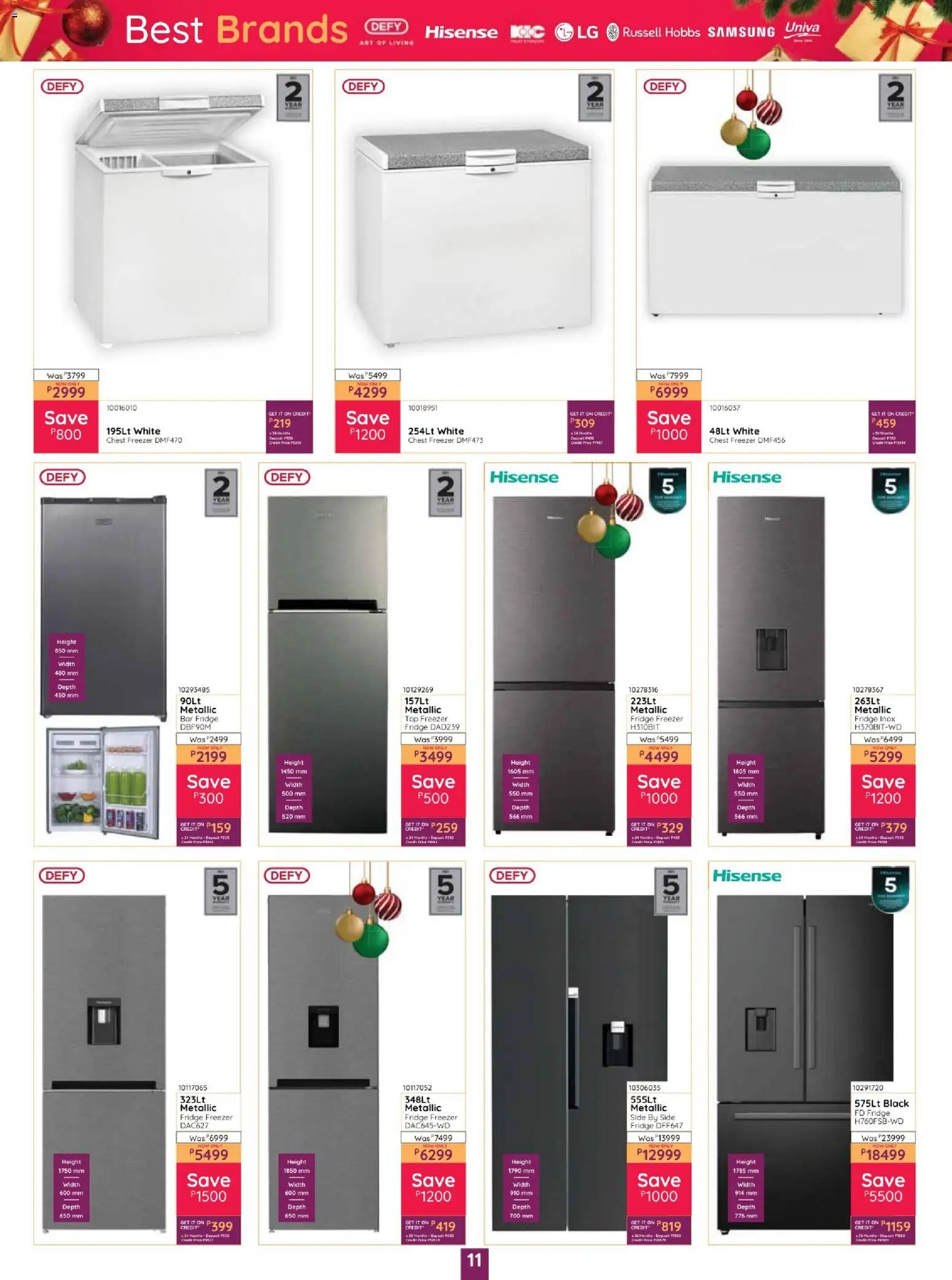 New Bradlows catalogue – valid from 02.12.2025 | Page: 11 | Products: Art, Freezer fridge, Fridge, Chest freezer