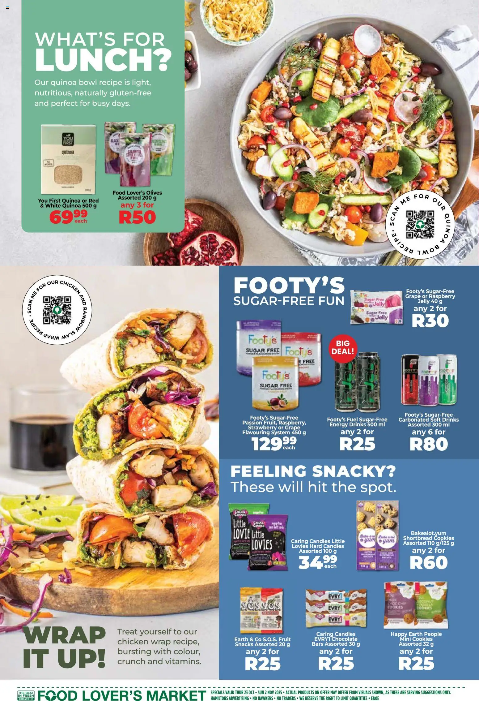 New Food Lover's Market catalogue – valid from 23.10.2025 | Page: 4 | Products: Chocolate, Cookies, Fruit, Sugar