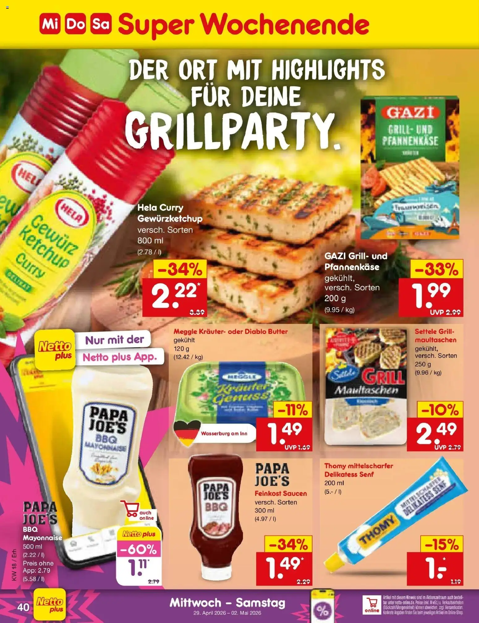 Netto Marken-Discount Prospekt Metten	 – gültig ab 27.04.2026 | Seite: 56 | Produkte: Grill, Mayonnaise, Maultaschen, Ketchup
