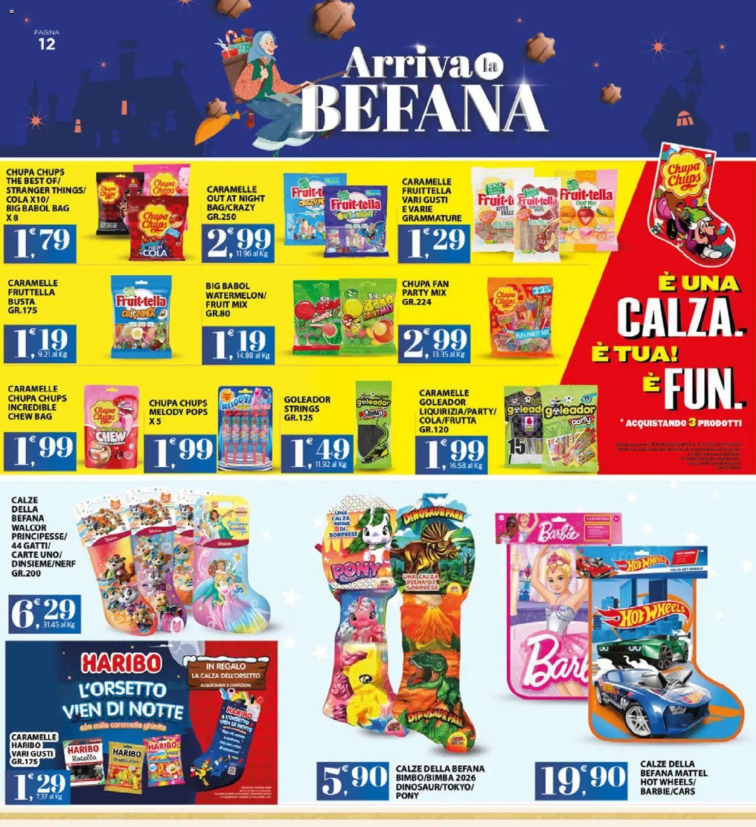Volantino Eurospar del 29.12.2025 | Pagina: 12 | Prodotti: Caramelle, The, Fan
